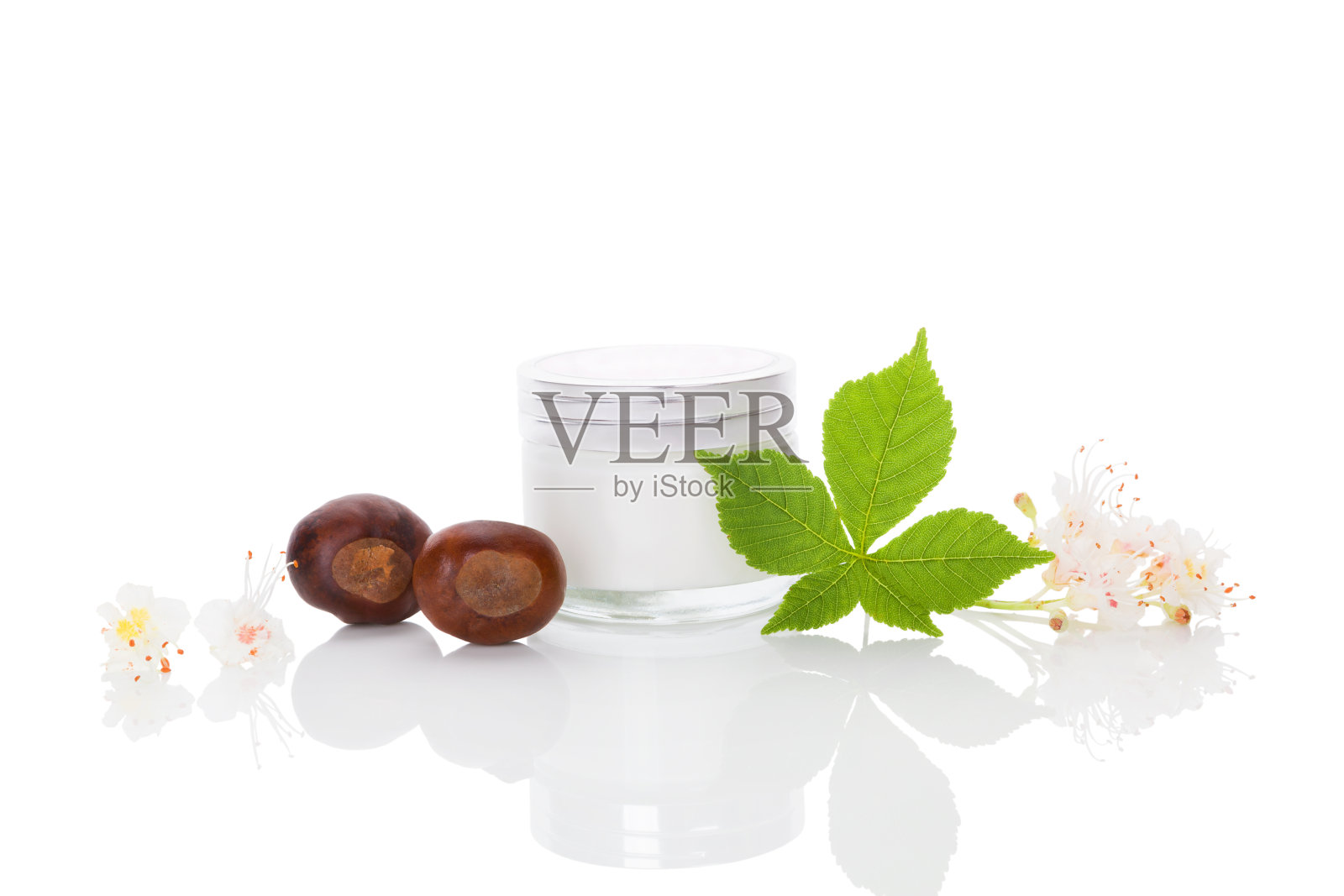 马栗树化妆品。照片摄影图片