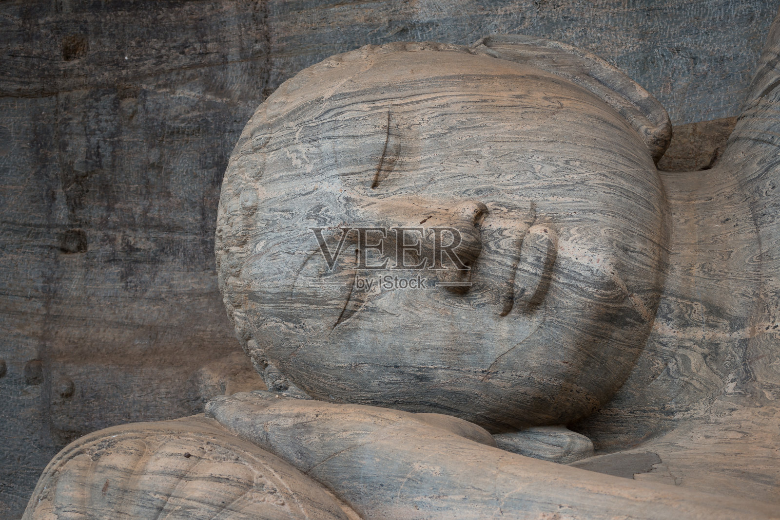 斯里兰卡波隆那鲁瓦古城卧佛(佛寺)。照片摄影图片