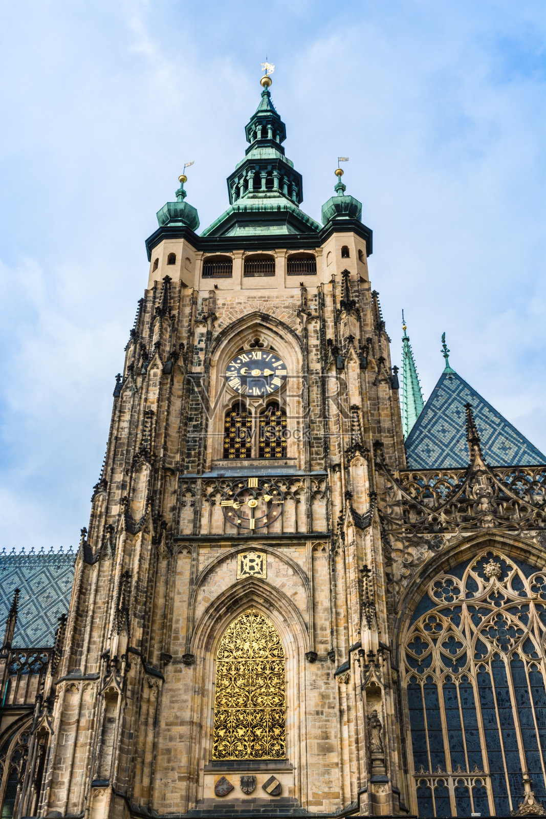 捷克共和国布拉格的圣维塔斯大教堂照片摄影图片