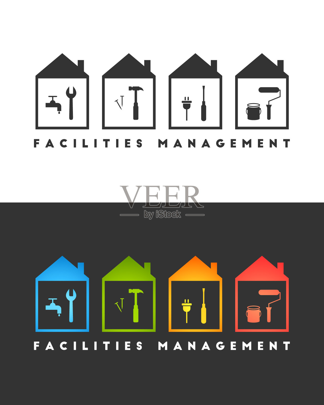 设施管理的概念插画图片素材