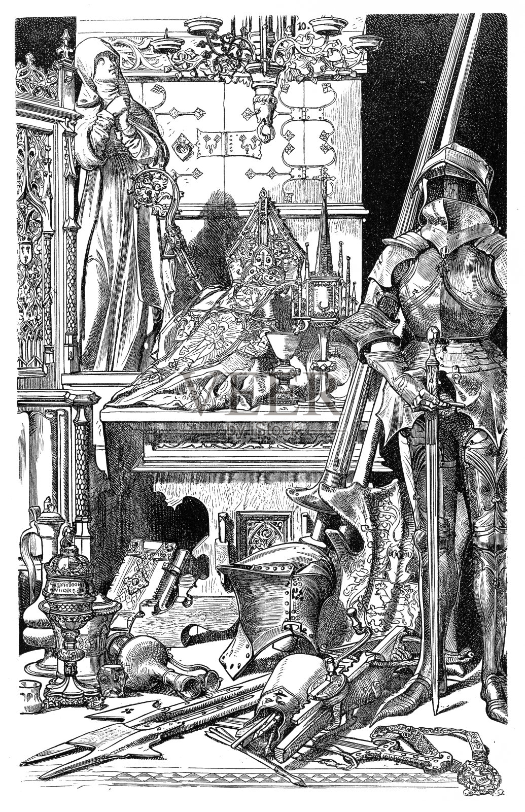 中世纪历史插画图片素材