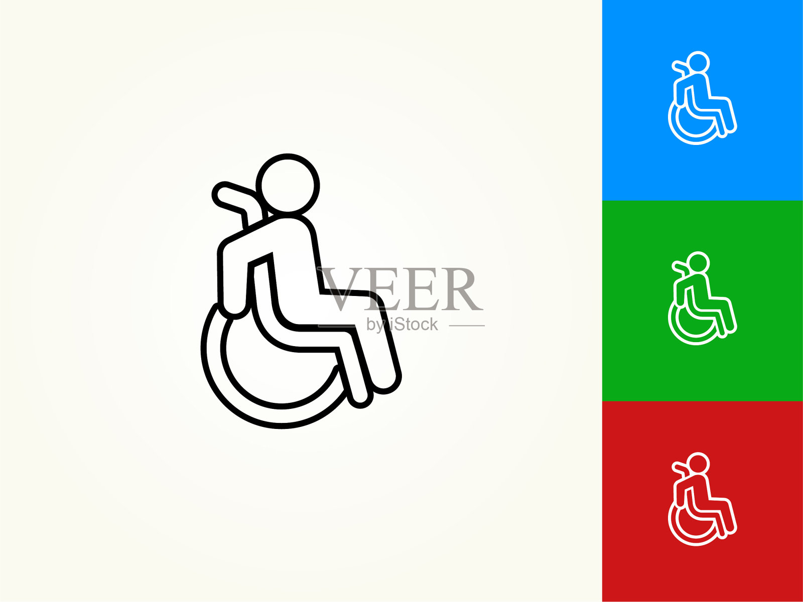 黑色描边线性图标插画图片素材