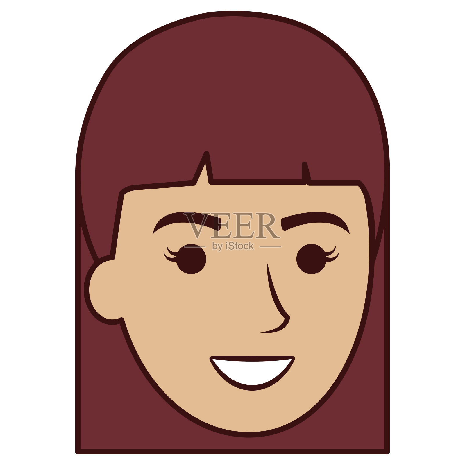 美女头像人物设计元素图片