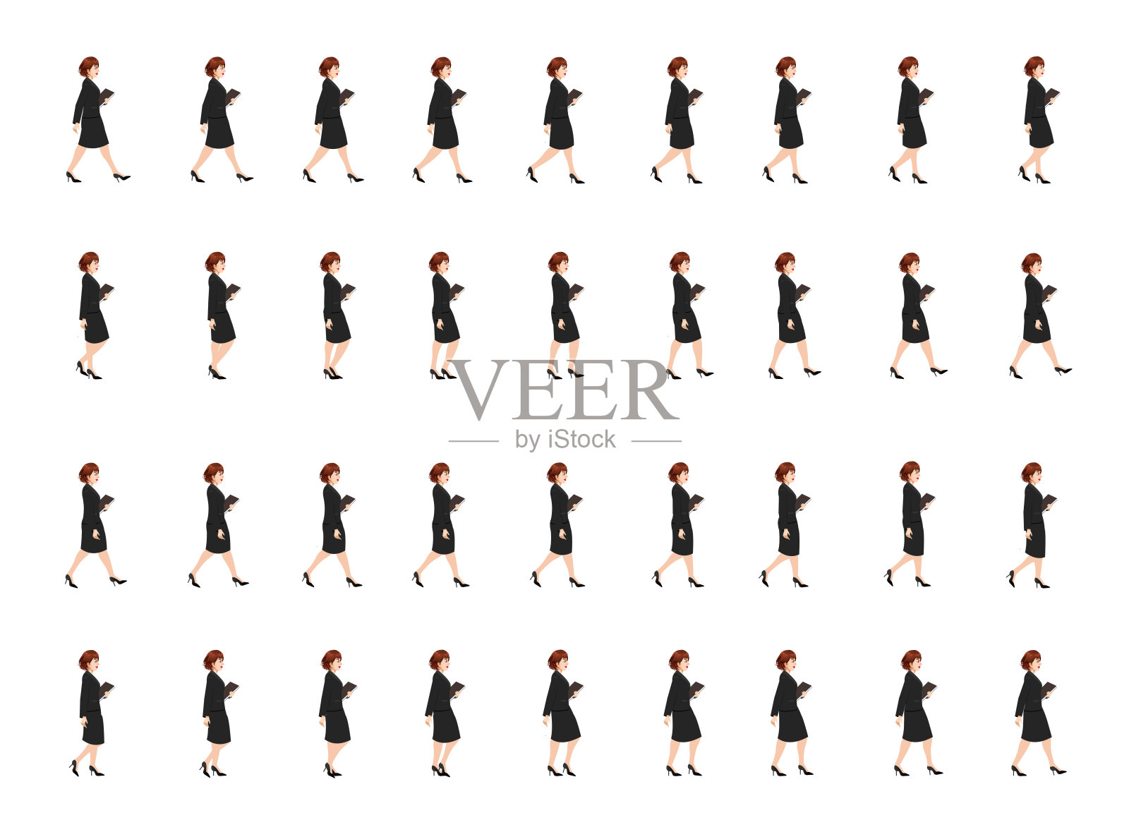 律师走循环插画图片素材