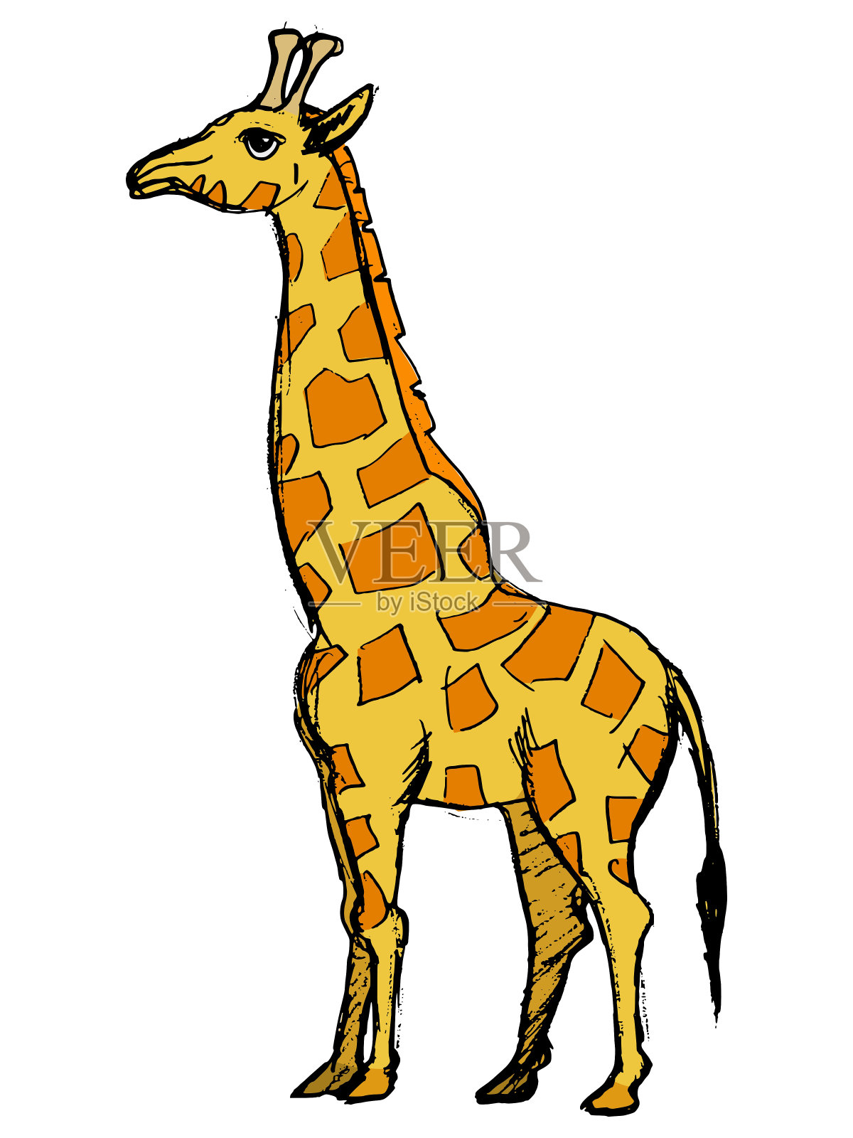 长颈鹿来自非洲的动物设计元素图片