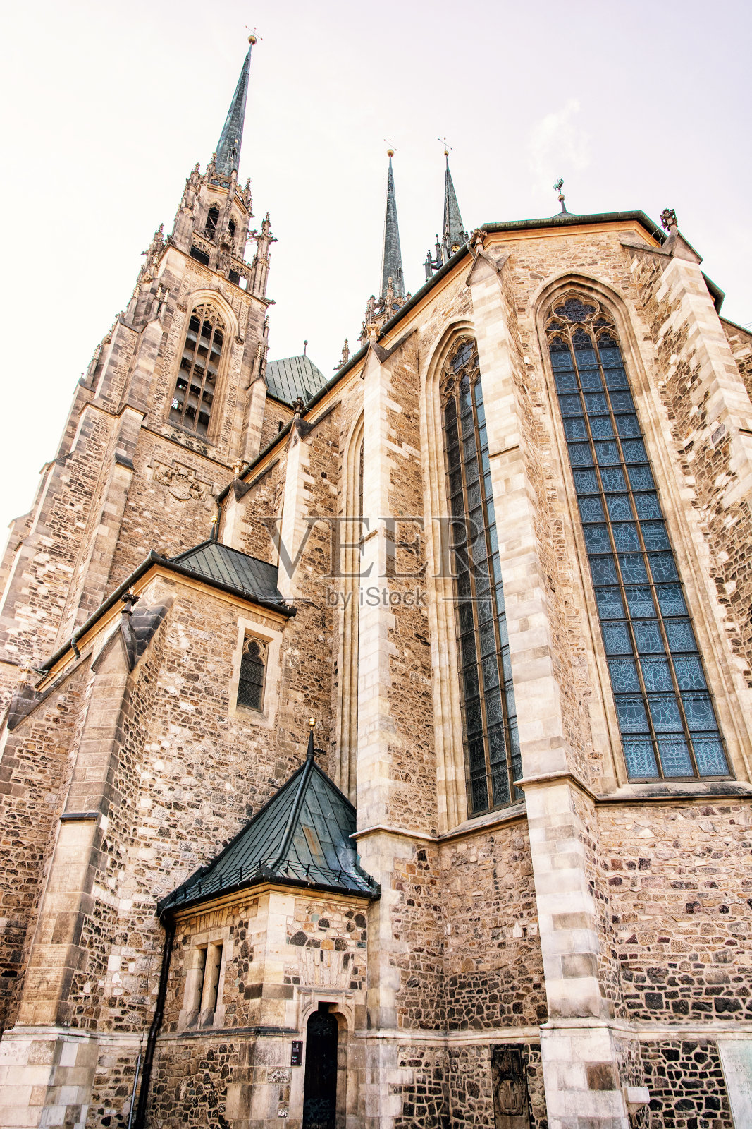 圣彼得和保罗大教堂，布尔诺，摩拉维亚，旧滤镜照片摄影图片