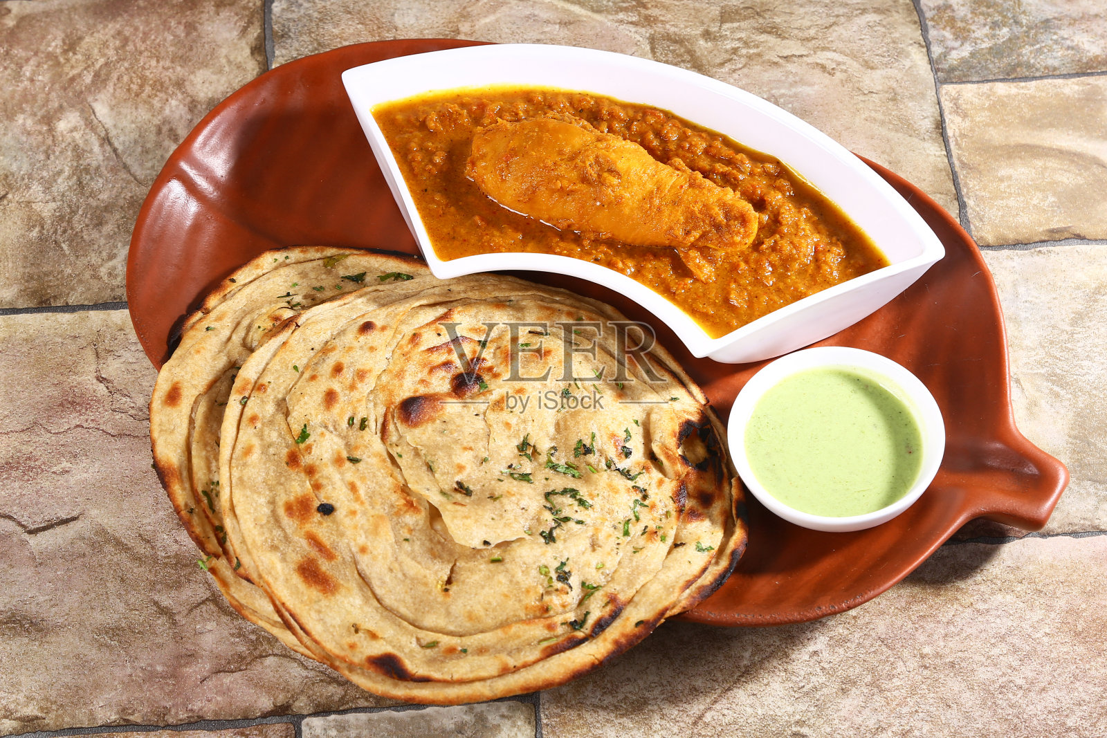 Masala Tawa Chaap或soy Chaap，印度菜照片摄影图片