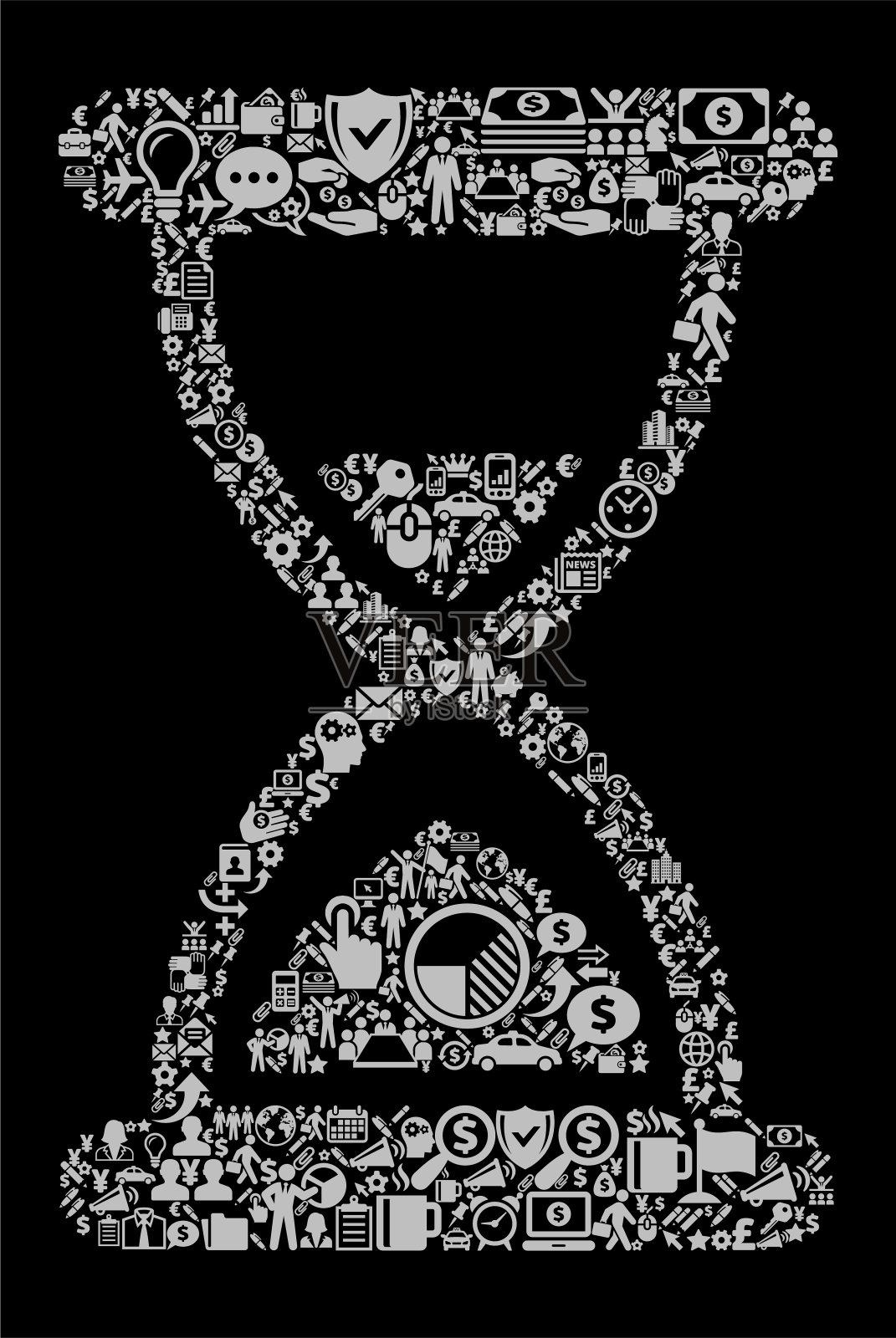 沙漏图标商业和金融矢量图标模式插画图片素材