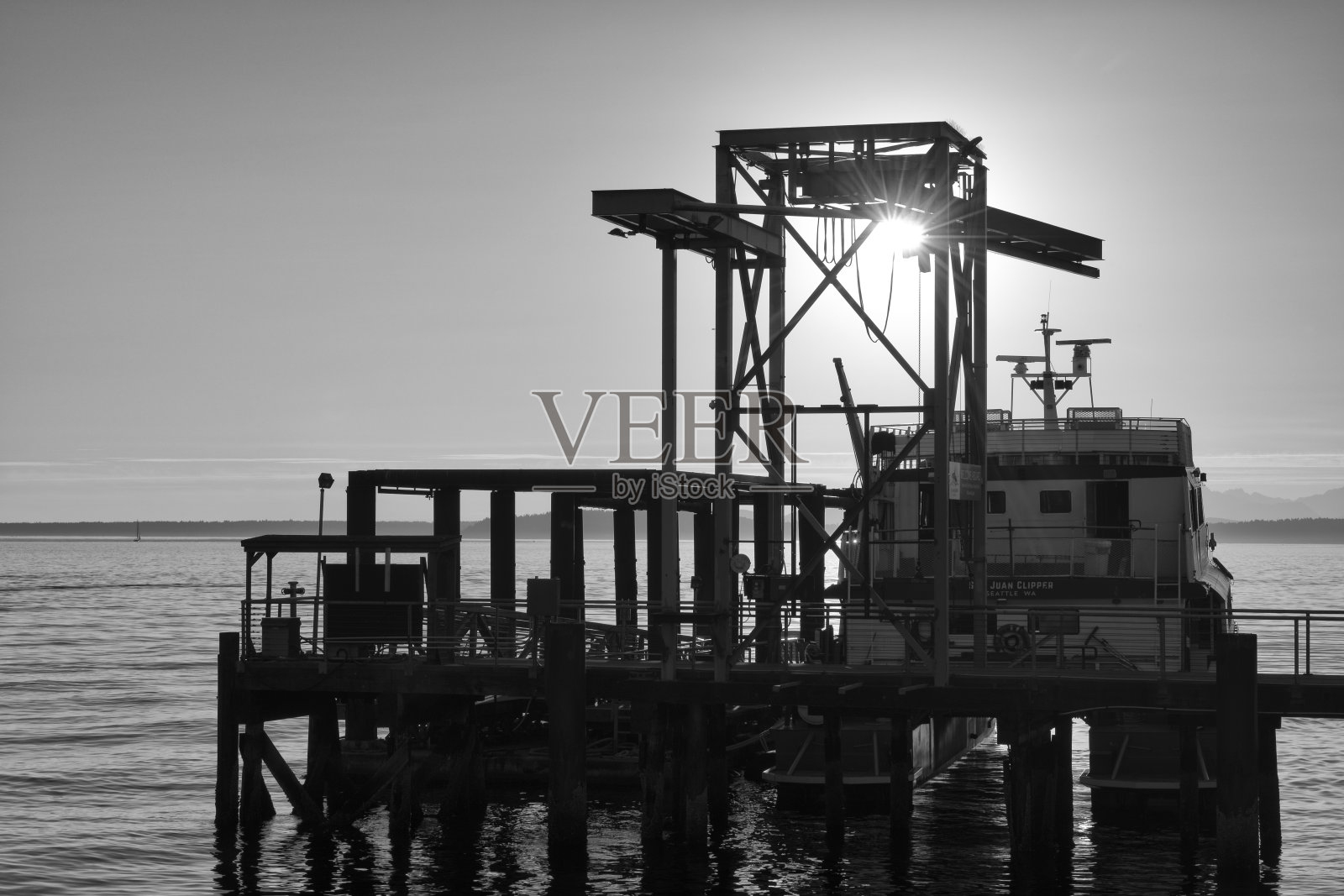西雅图渡轮码头照片摄影图片