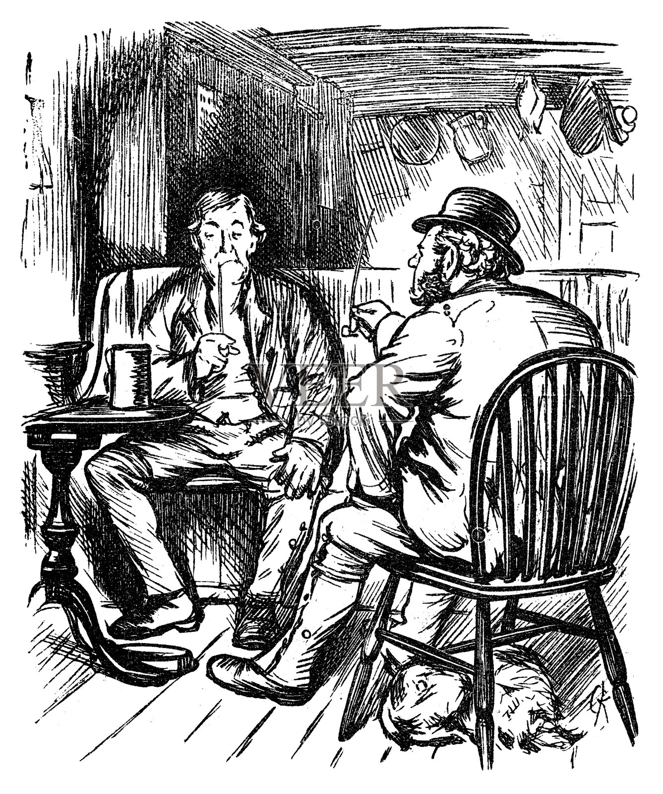 酒吧聊天设计元素图片