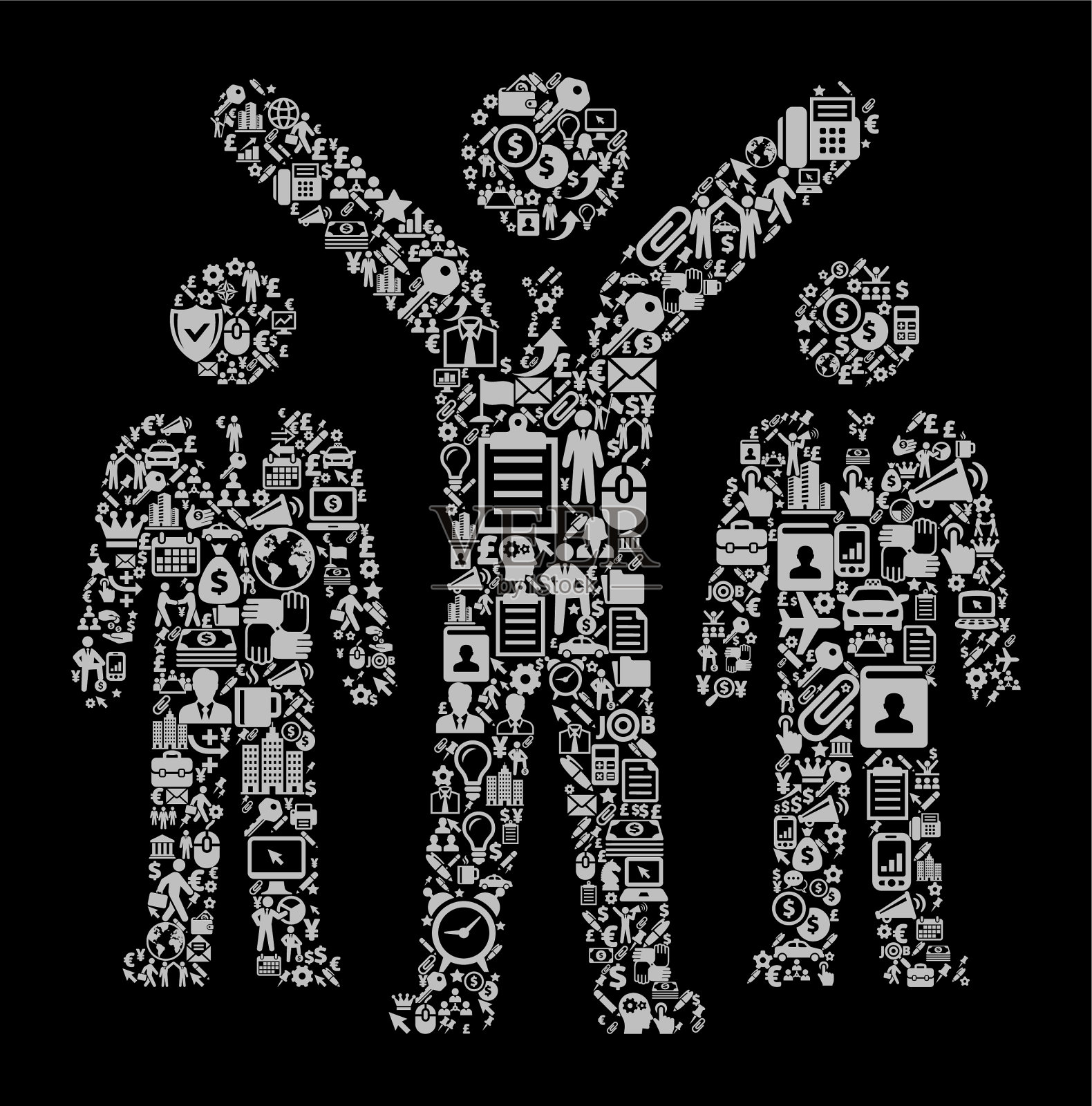 快乐的商人图标商业和金融矢量图标模式插画图片素材