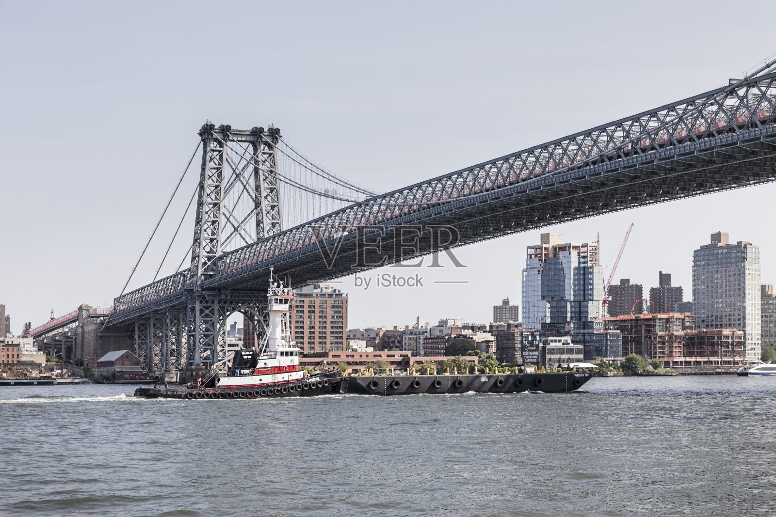 从曼哈顿看威廉斯堡大桥照片摄影图片