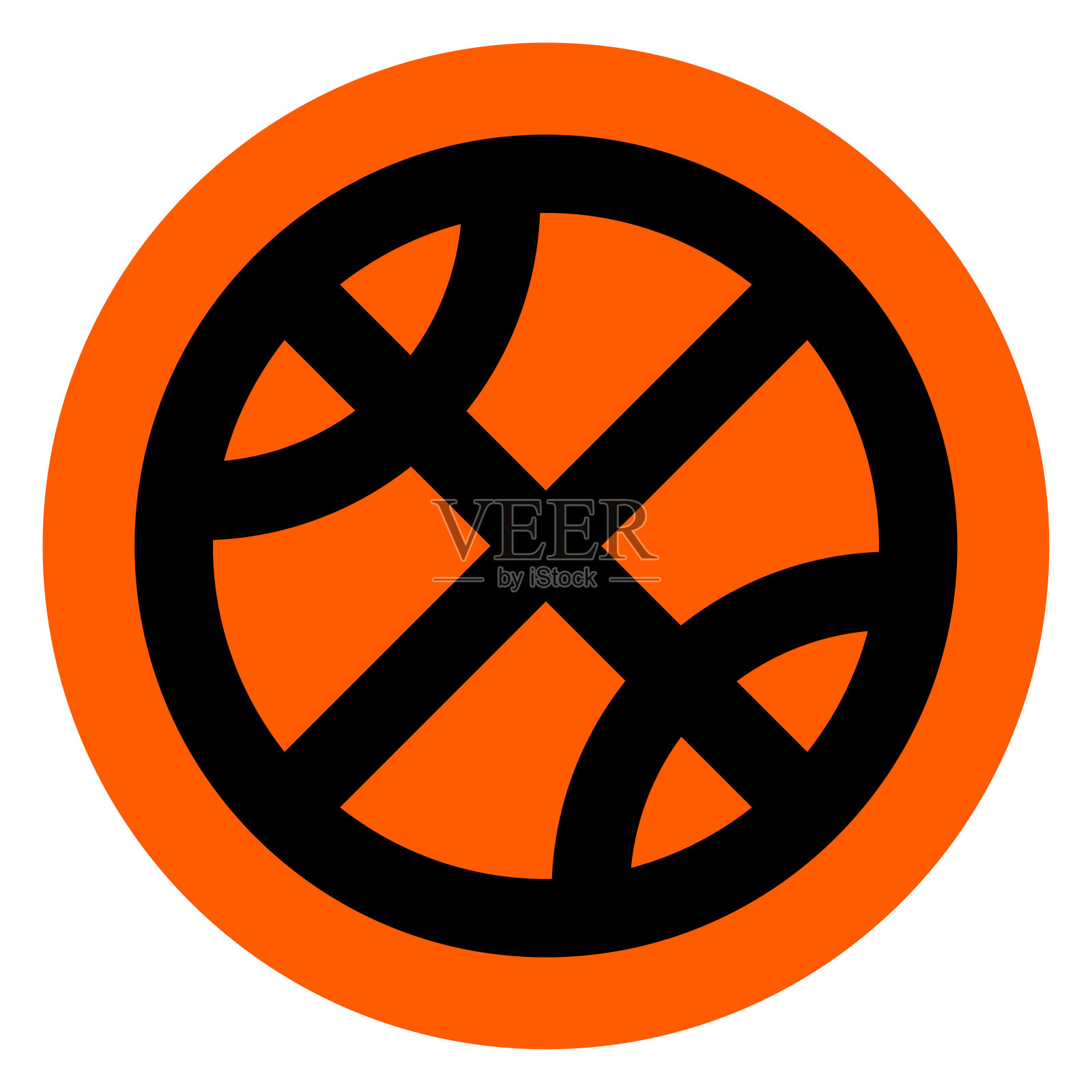 篮球圈图标插画图片素材