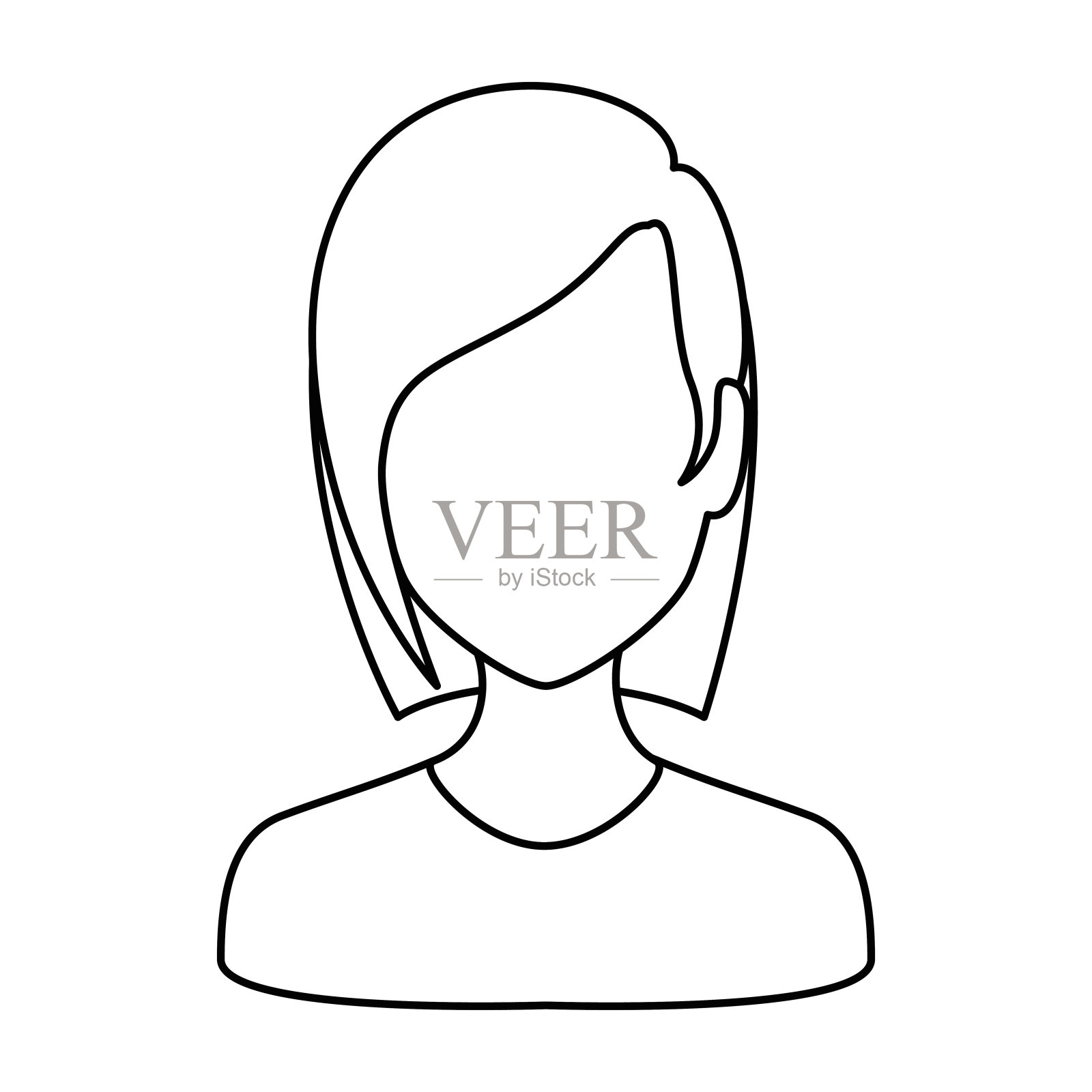 美女头像设计元素图片