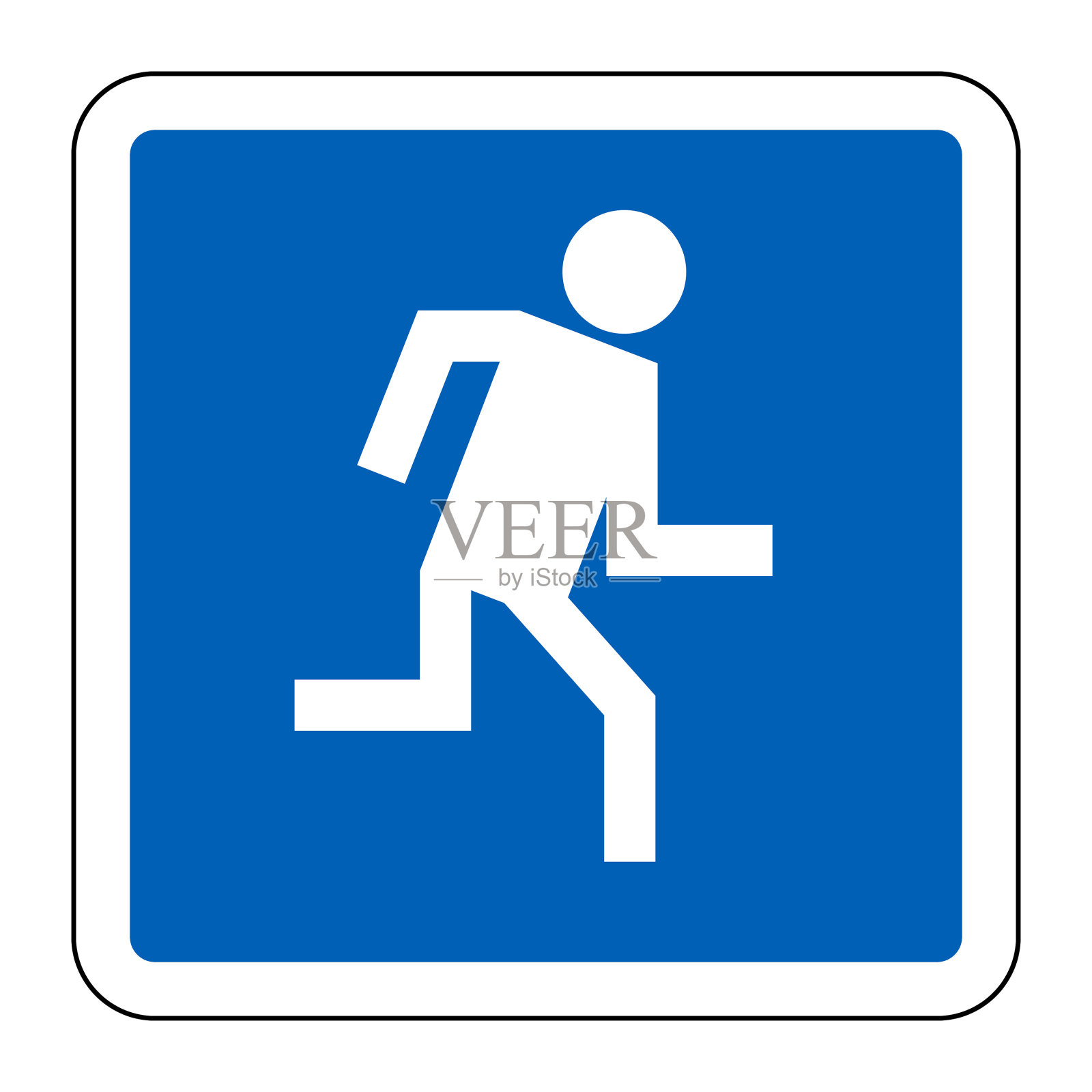 出口或人跑标志设计元素图片