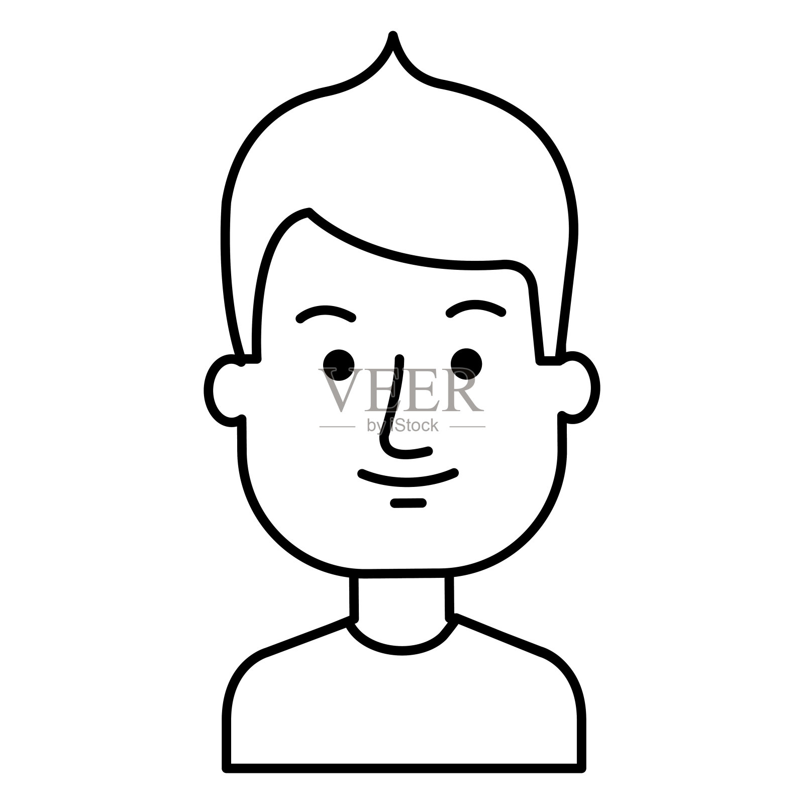 年轻人头像角色设计元素图片