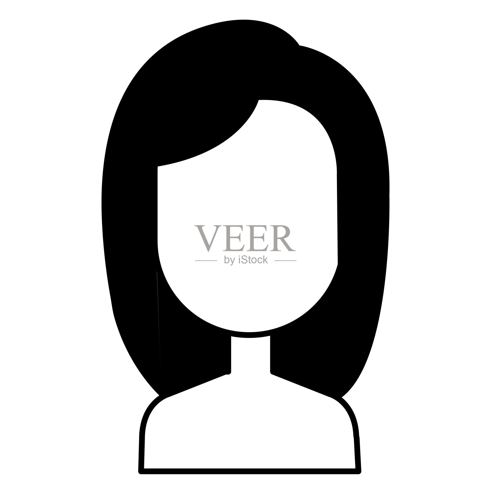 美丽的女人赤膊头像人物设计元素图片