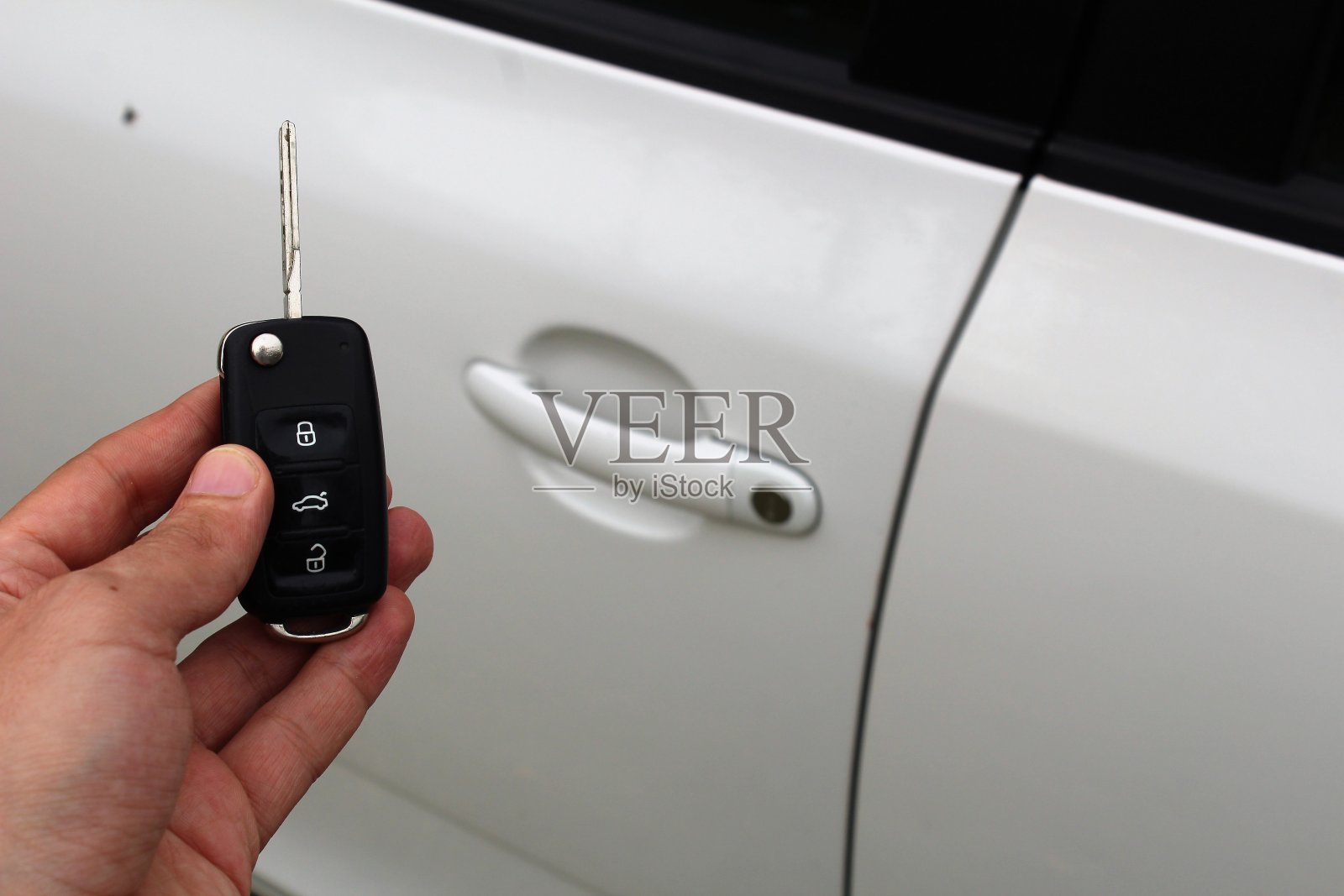 车钥匙。照片摄影图片