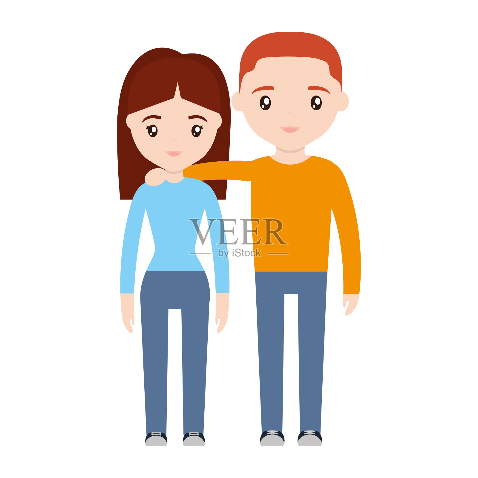 幸福的夫妇图标设计元素图片