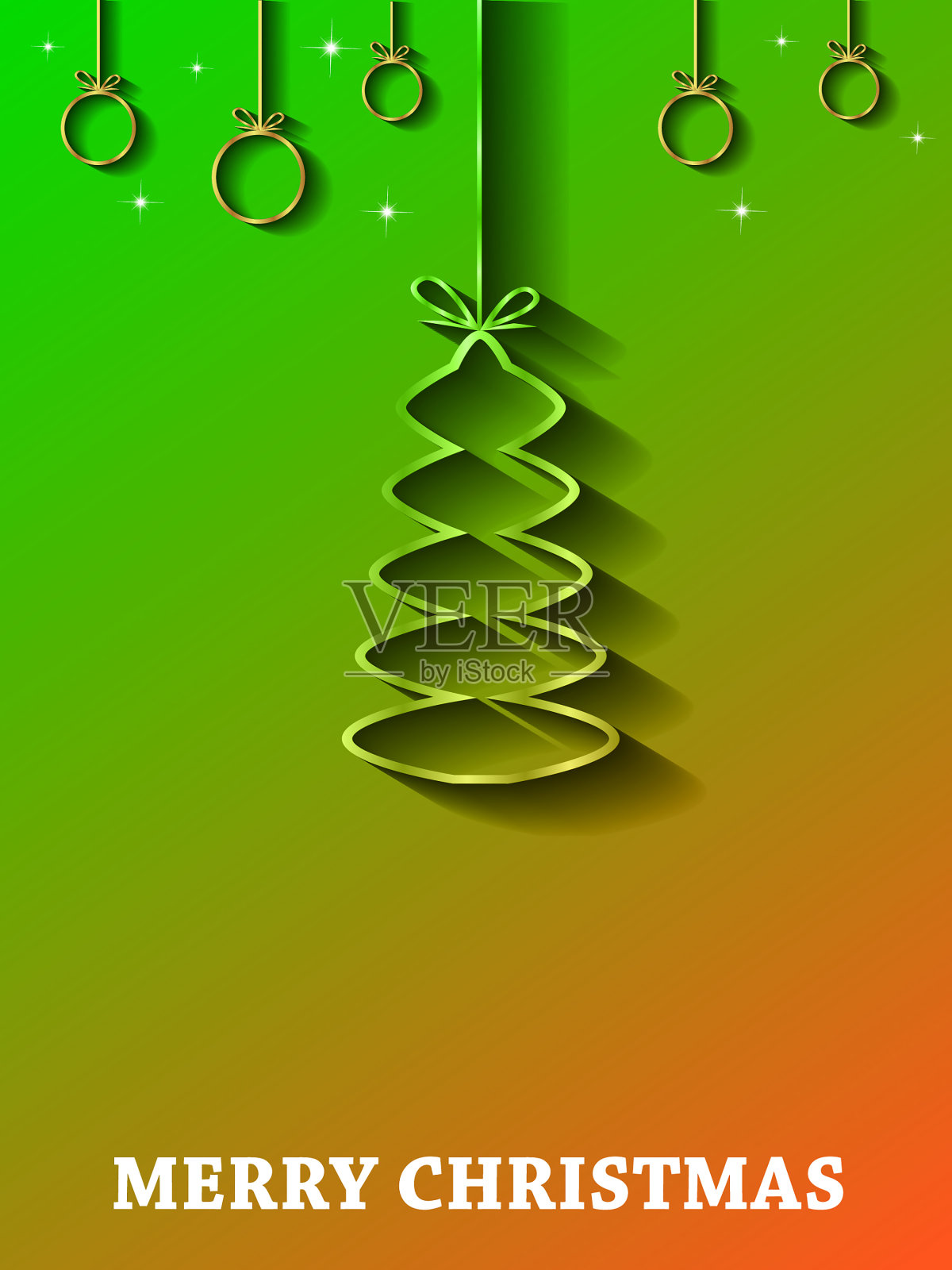 2018圣诞快乐背景。插画图片素材