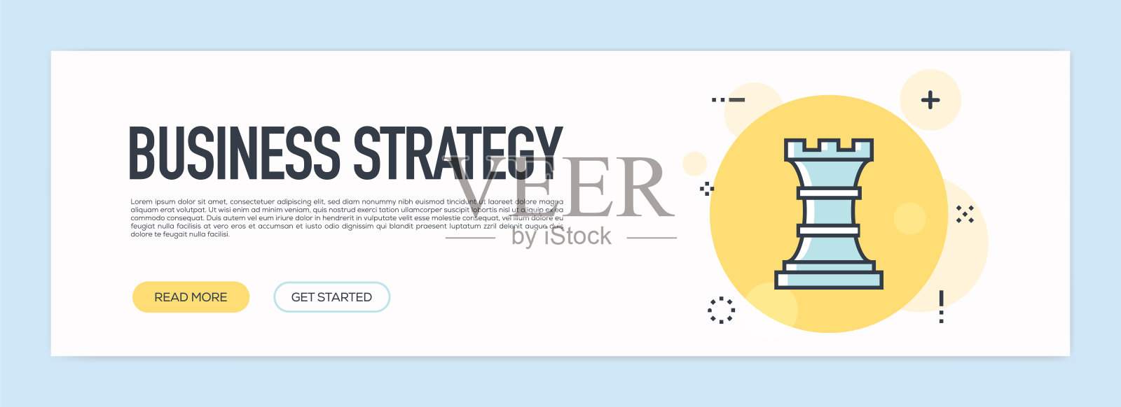 商业策略概念-直线网络横幅插画图片素材