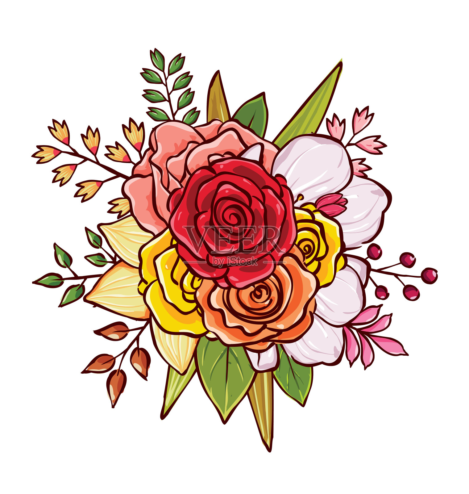 花束矢量图插画图片素材