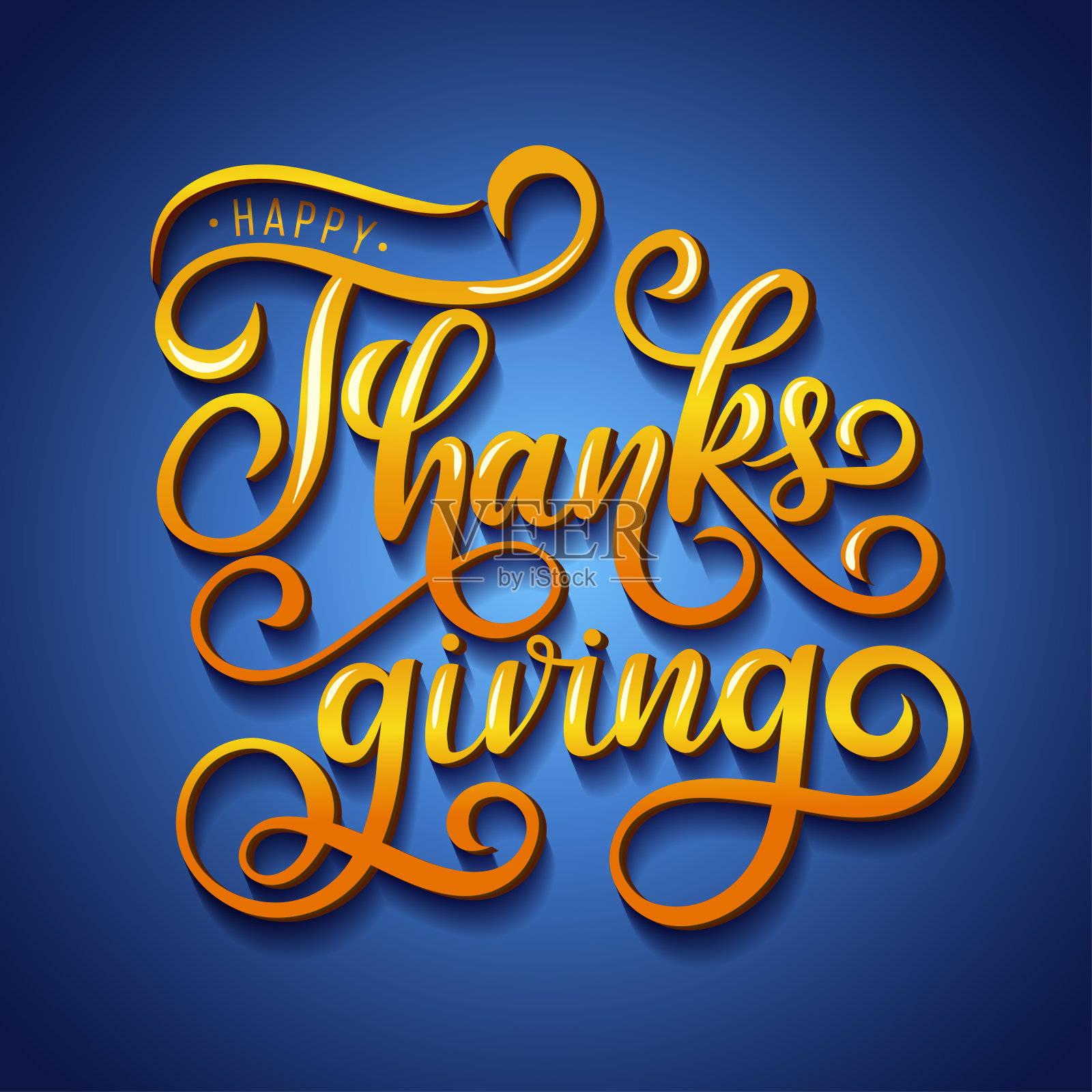 感恩节快乐。手绘感恩节贺卡插画图片素材