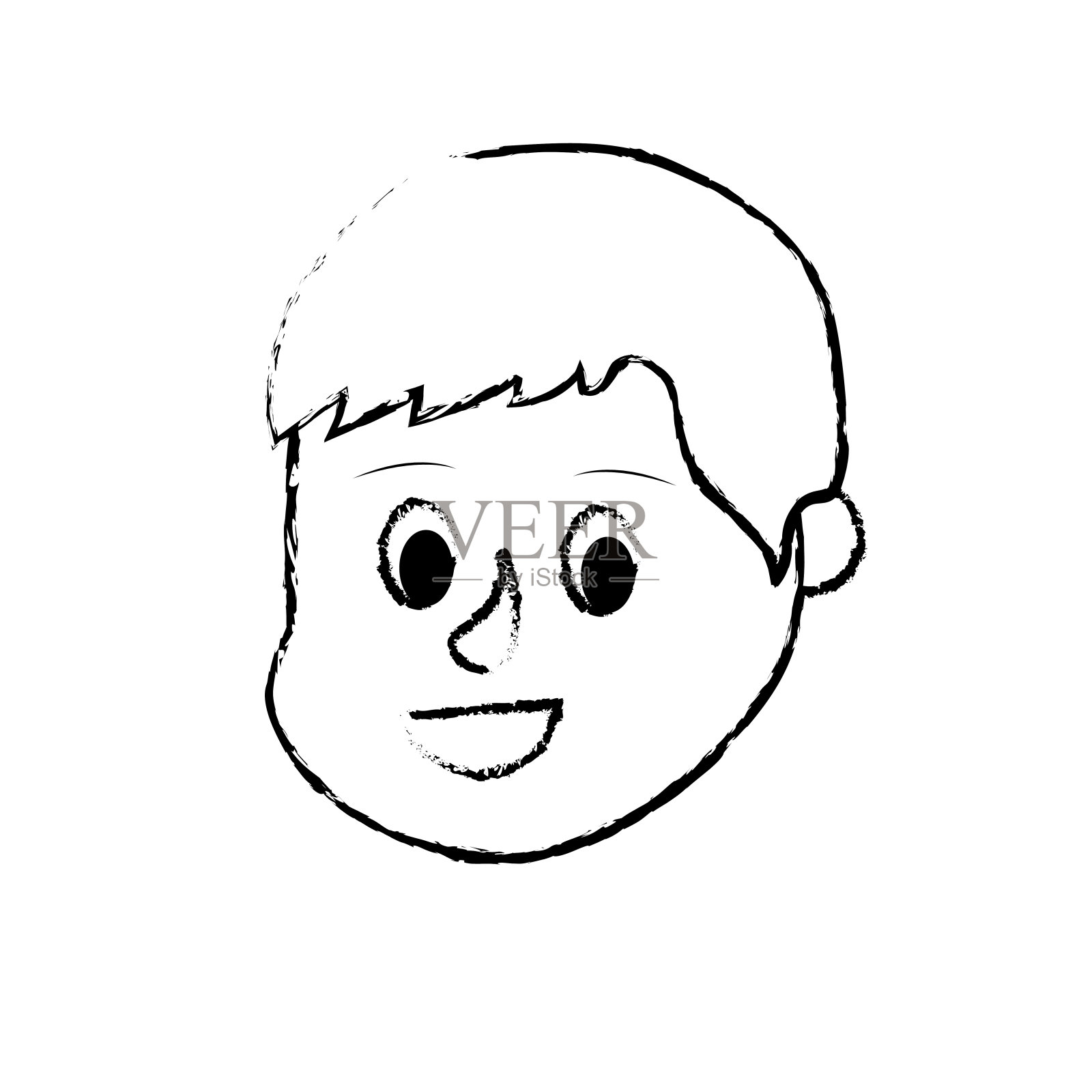 图头像男孩的头与发型设计设计元素图片