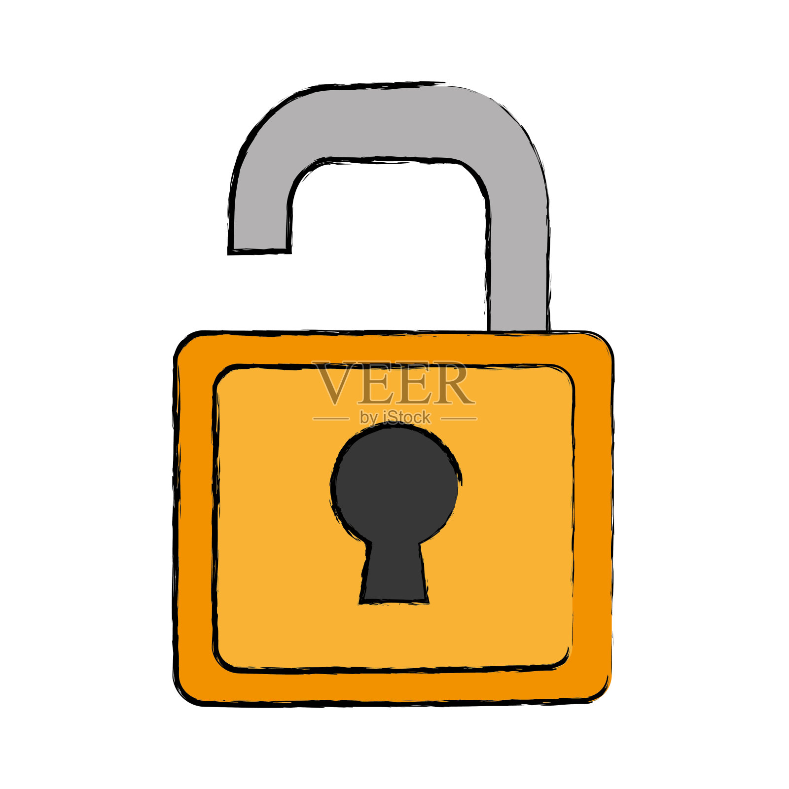 挂锁图标图像插画图片素材