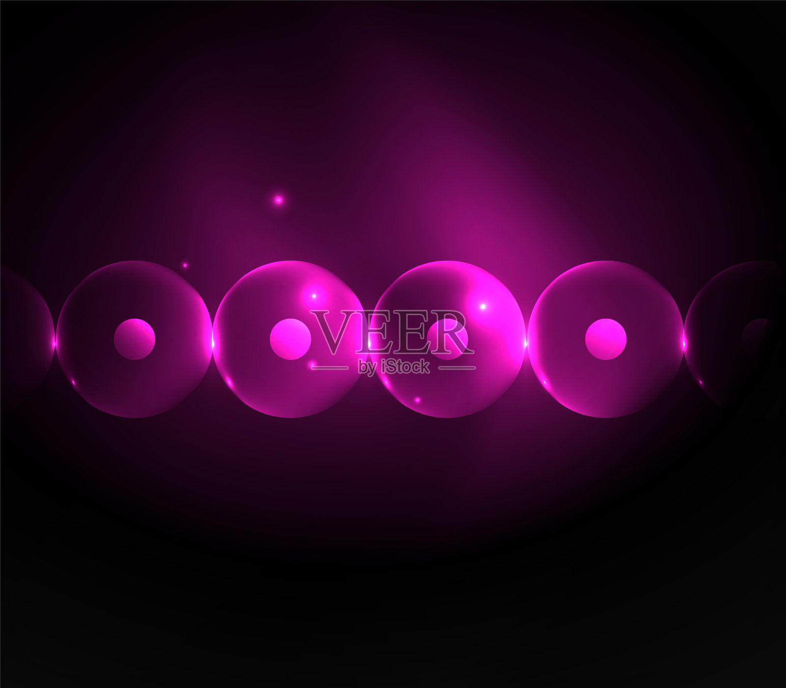 模糊发光的圆圈，数字抽象背景插画图片素材