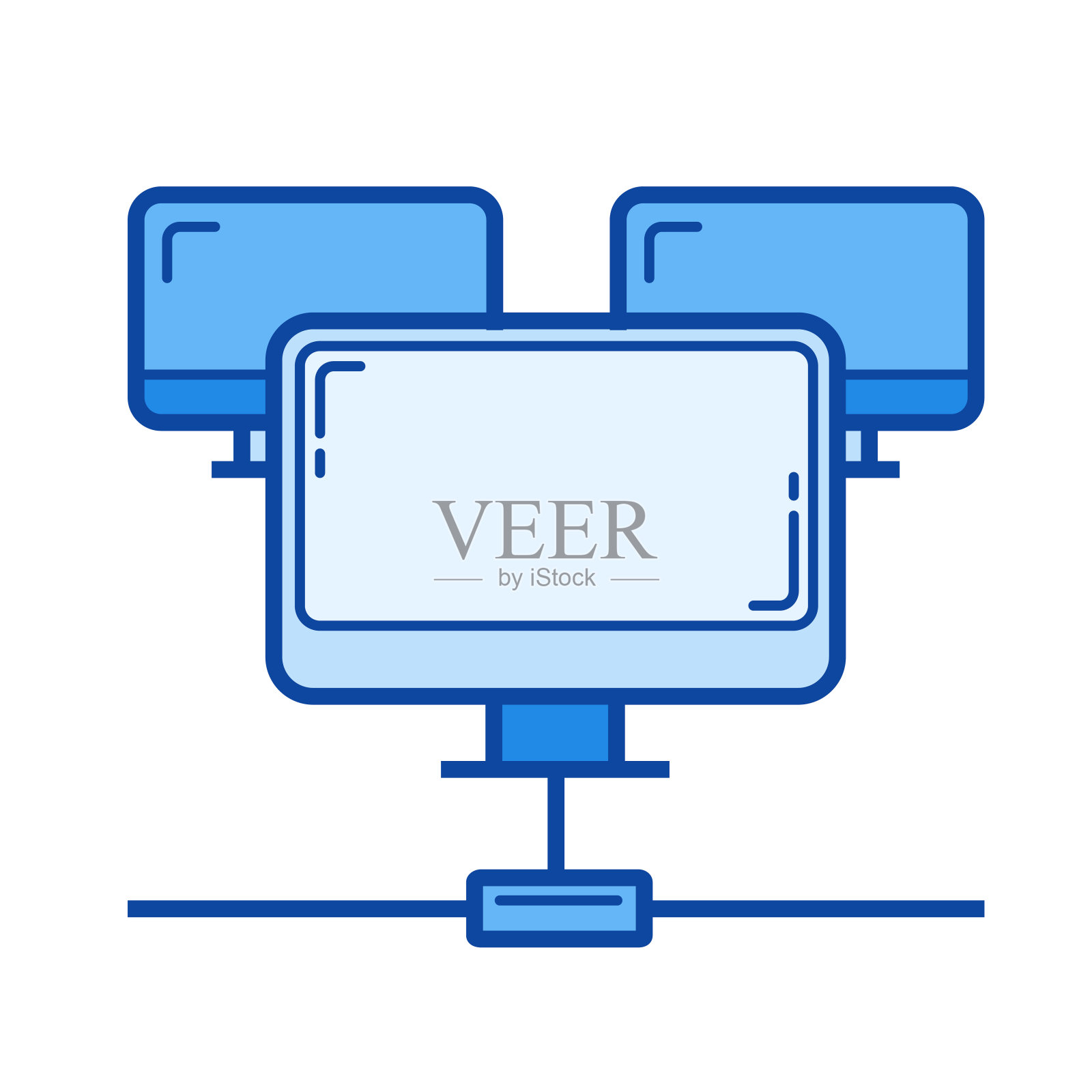 计算机网络线路图标插画图片素材