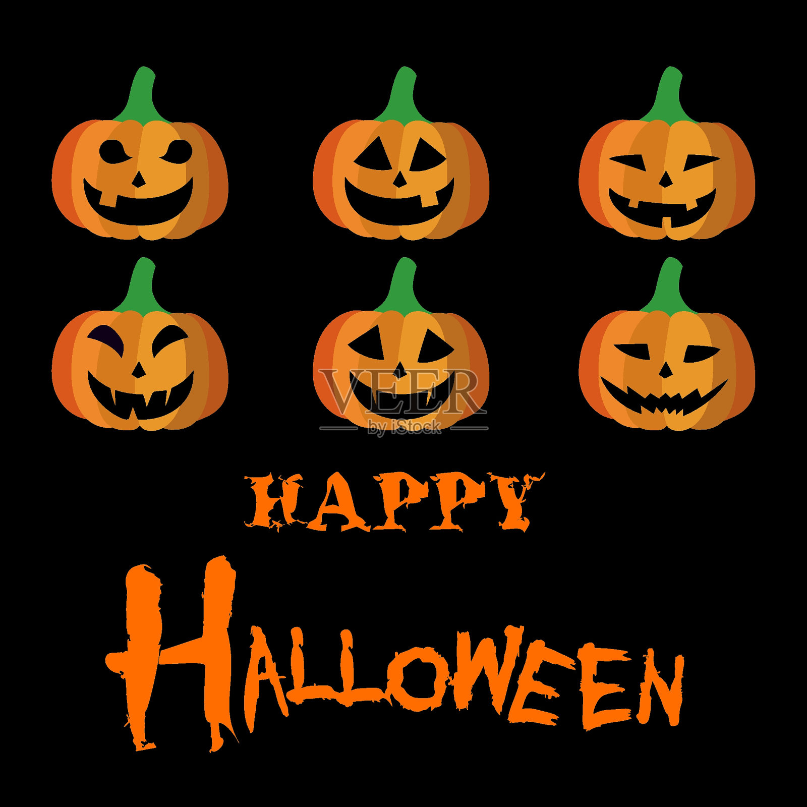 万圣节快乐。矢量插图，万圣节背景插画图片素材