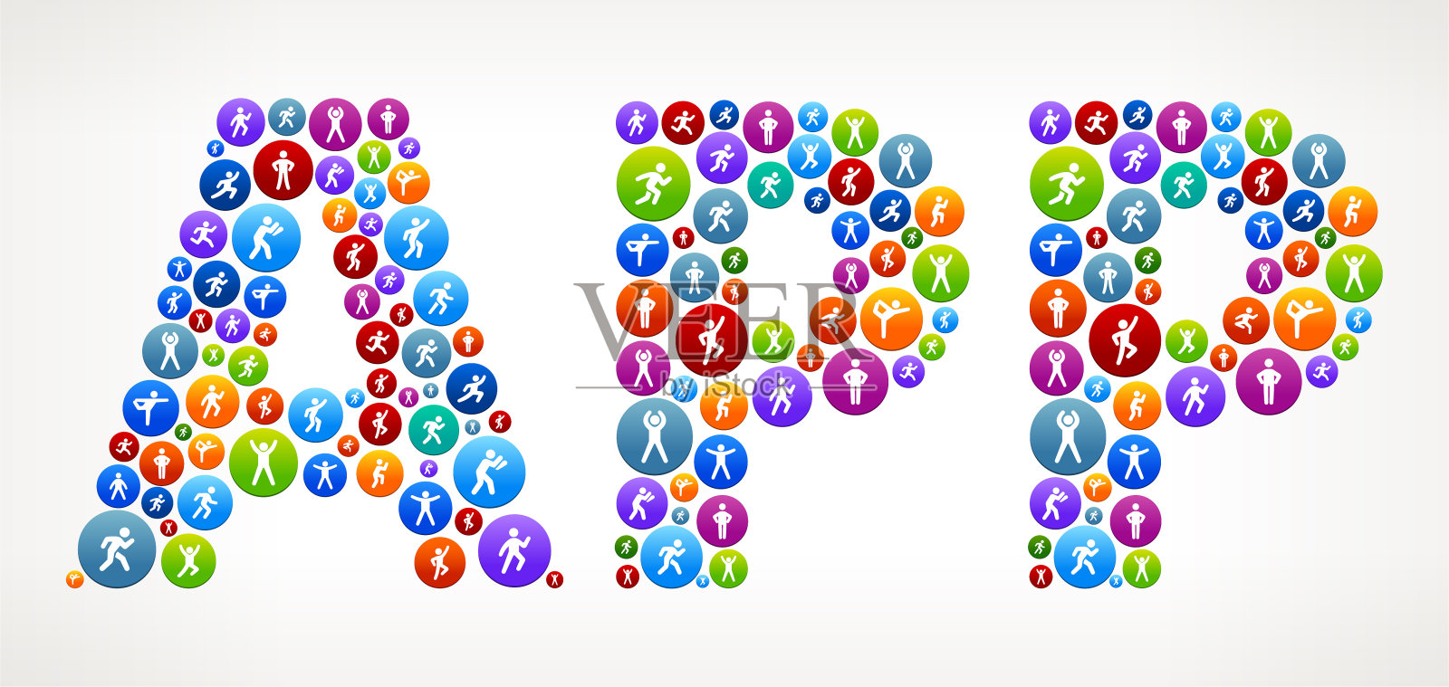 应用积极的生活方式健康矢量按钮插画图片素材