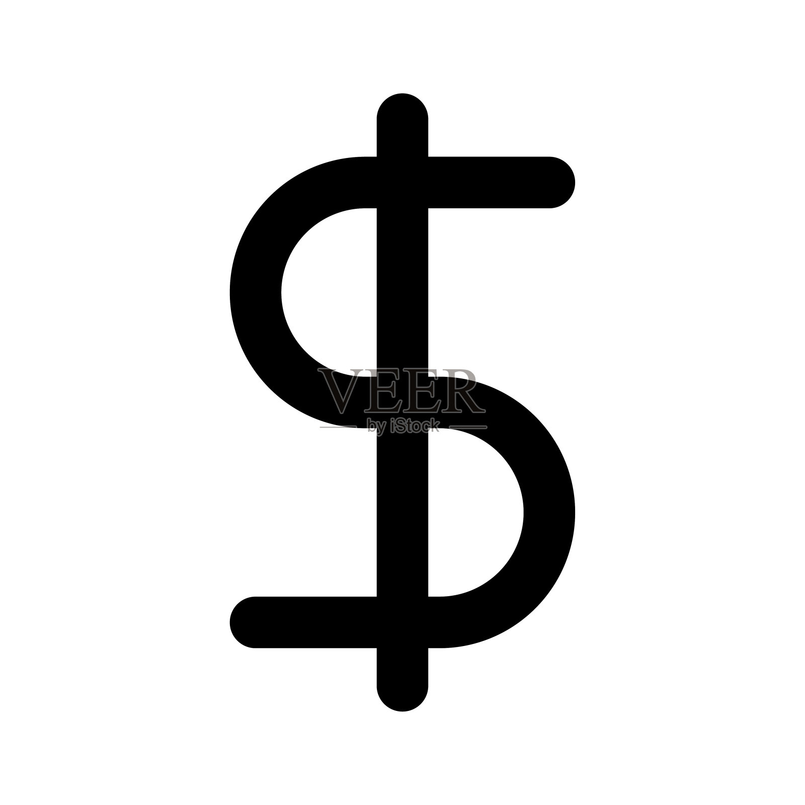 美元细线矢量图标设计元素图片