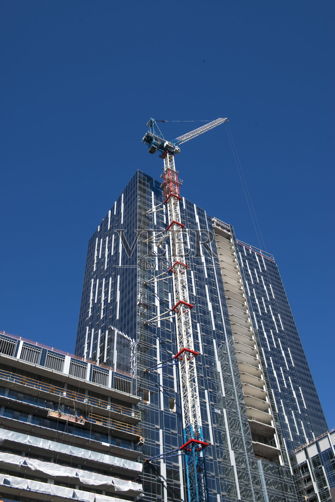 洛杉矶市中心建筑工地照片摄影图片