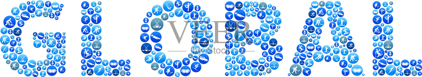 全球冬季运动矢量按钮插画图片素材