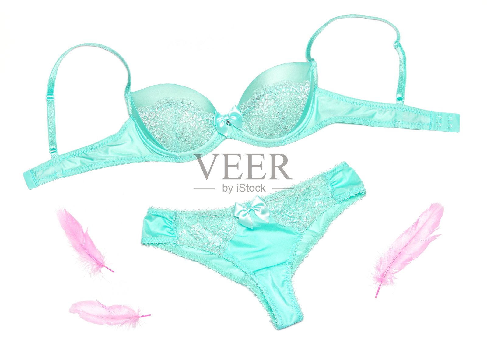 性感女人的内衣薄荷色照片摄影图片