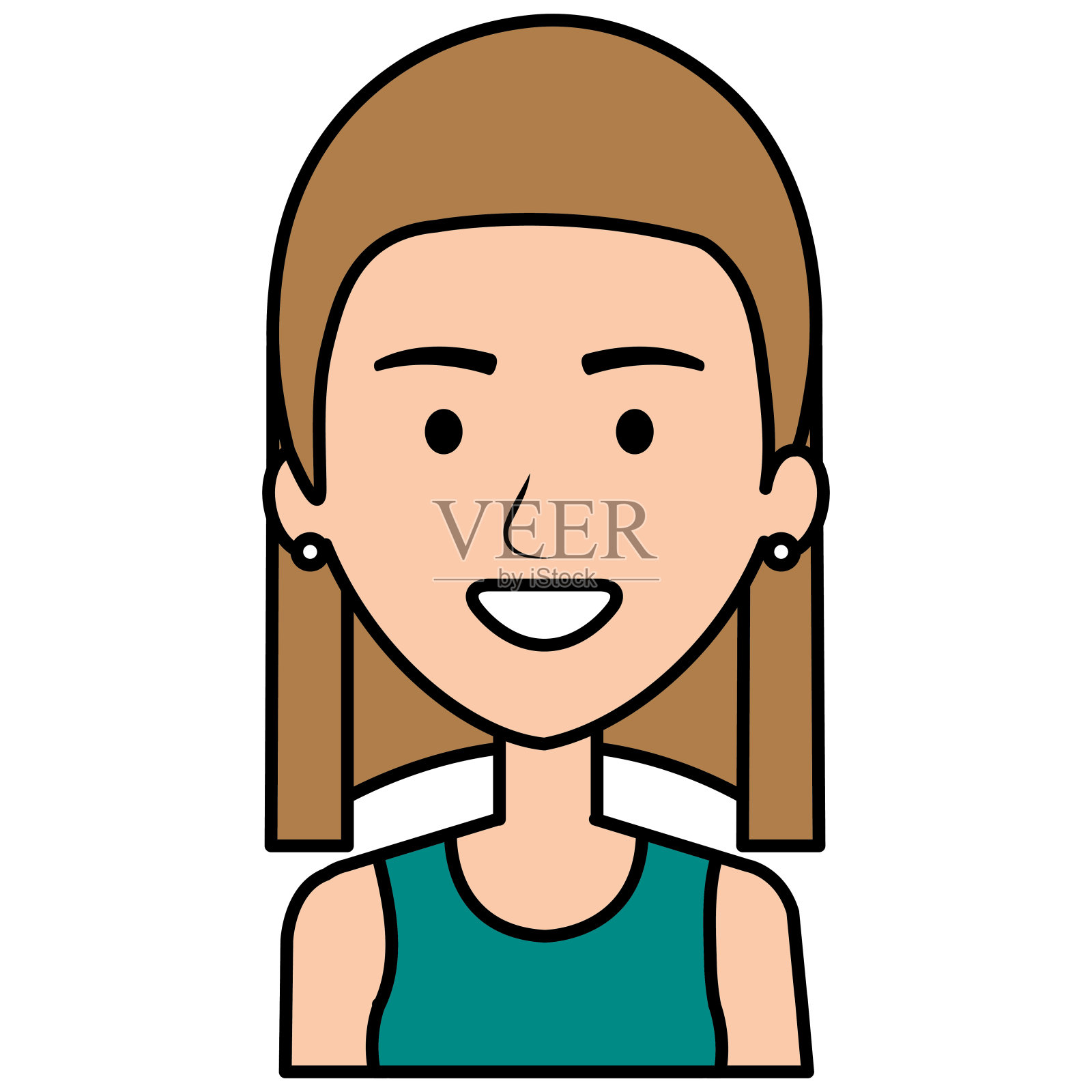 美女头像设计元素图片