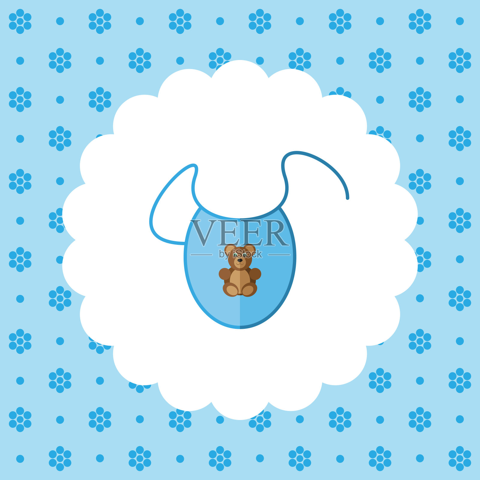 围嘴。新生儿的衣服。插画图片素材