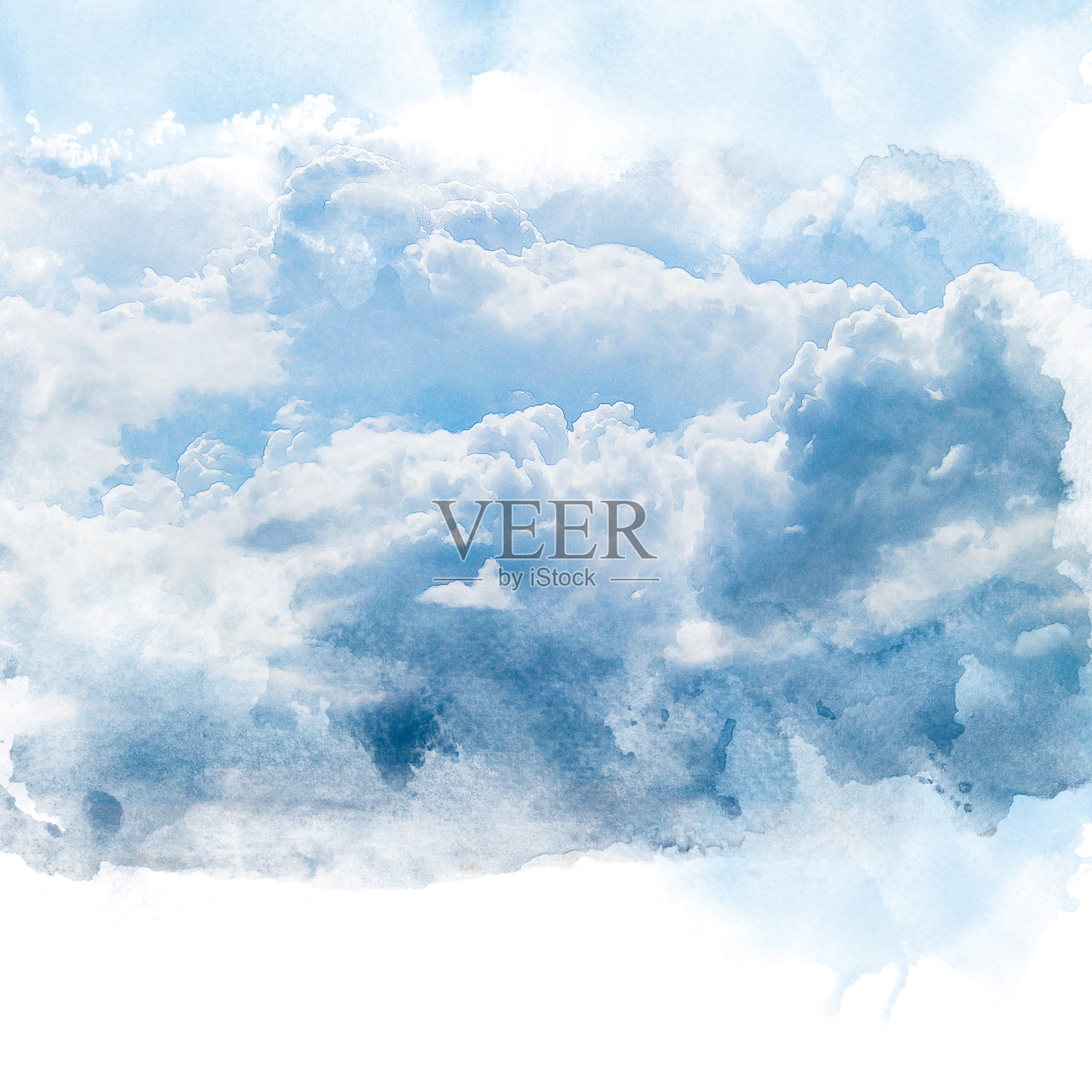 蓝天与白色云朵照片摄影图片