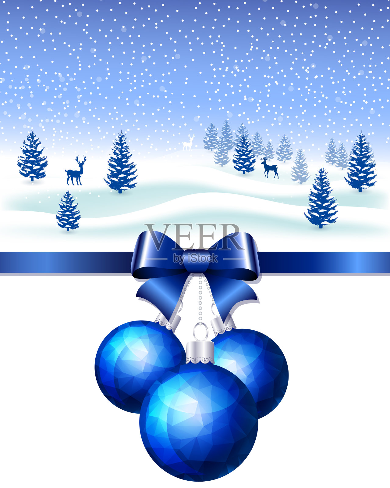 冬季森林插画图片素材