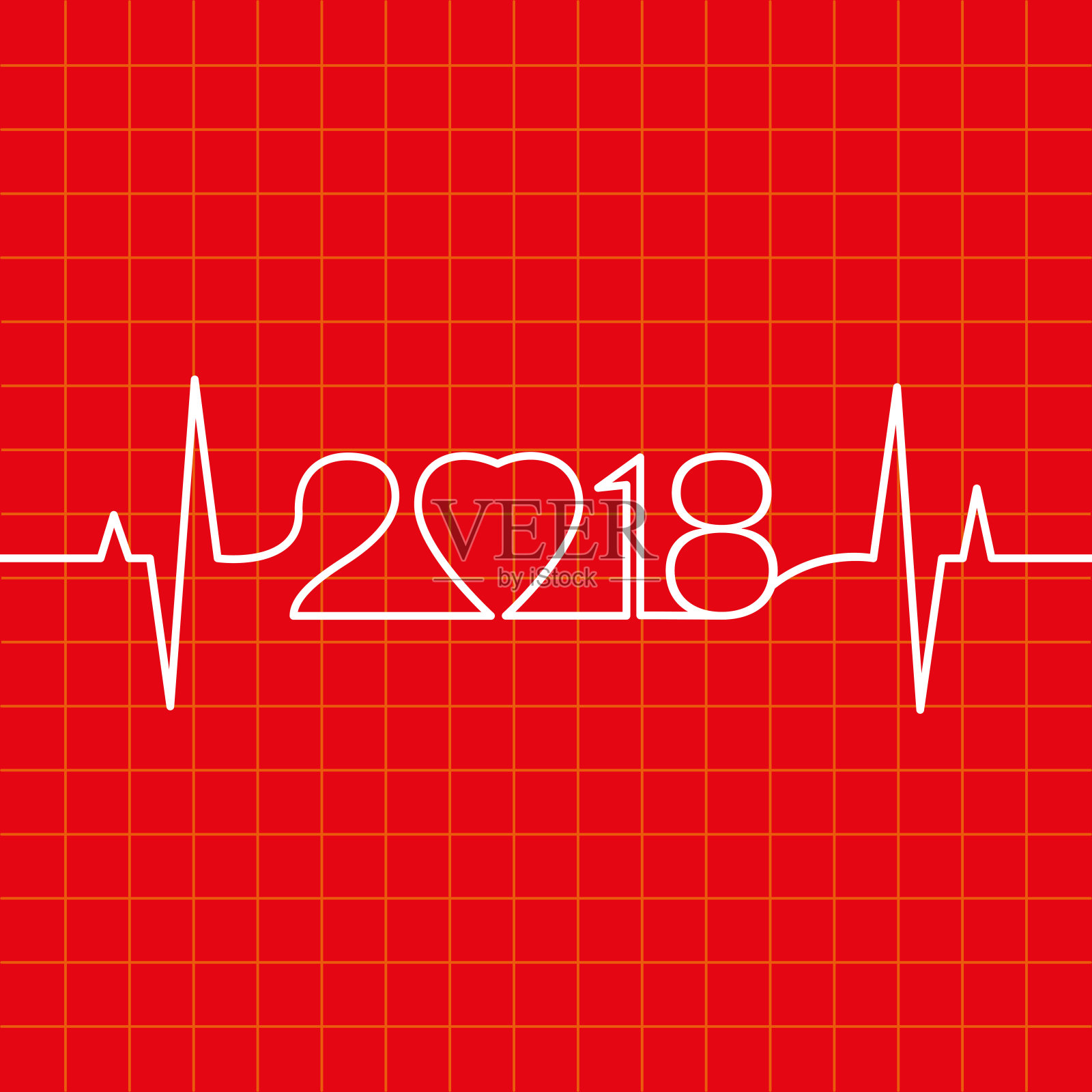 心跳2018插画图片素材