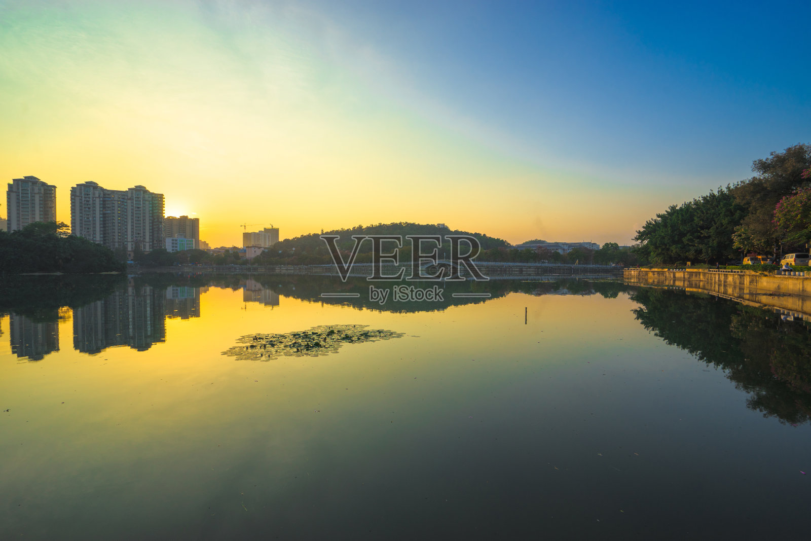 惠州西湖景区南湖日落照片摄影图片