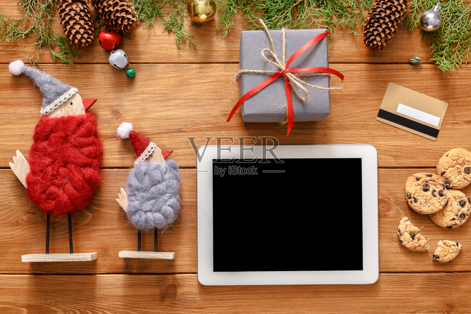 圣诞网上购物背景照片摄影图片