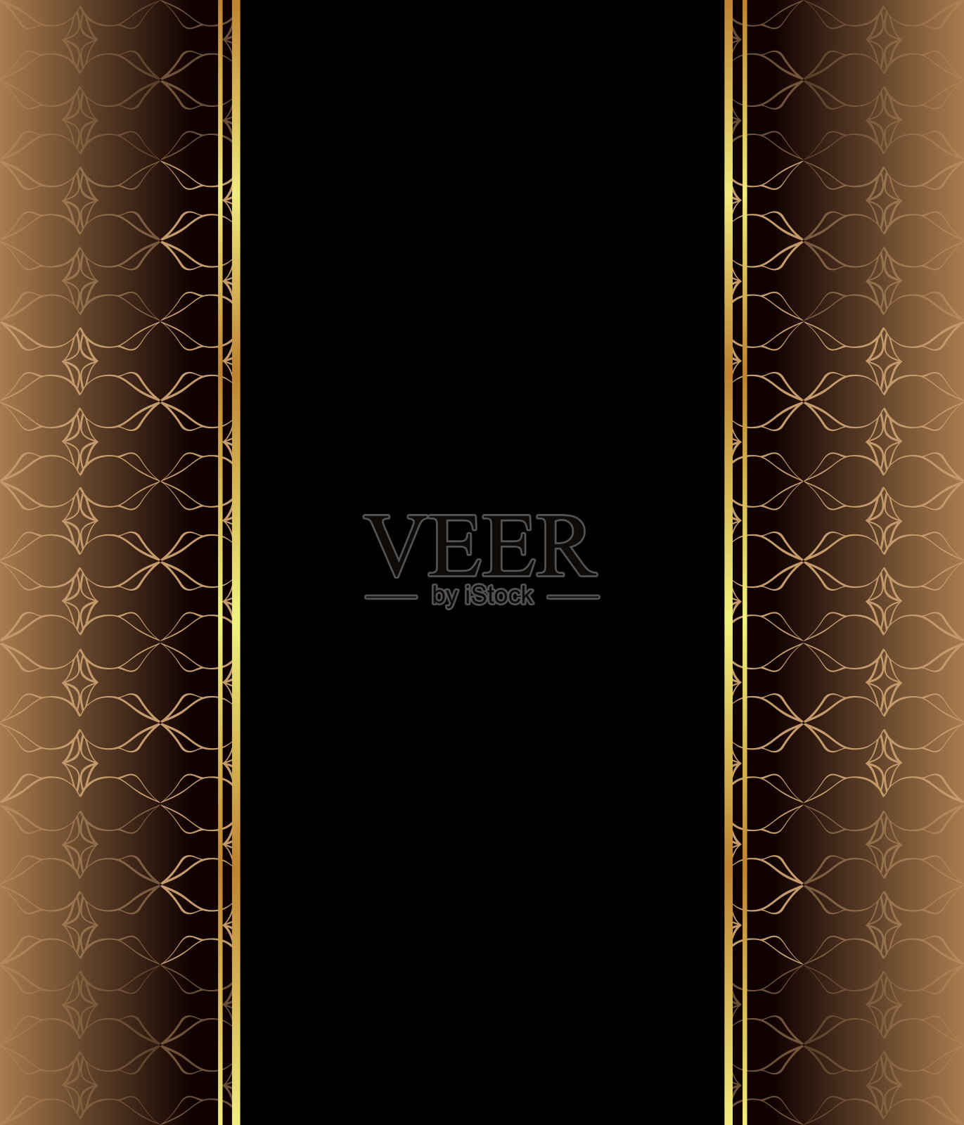 优雅的无缝墙纸与金色细装饰和地方为您的文字。插画图片素材