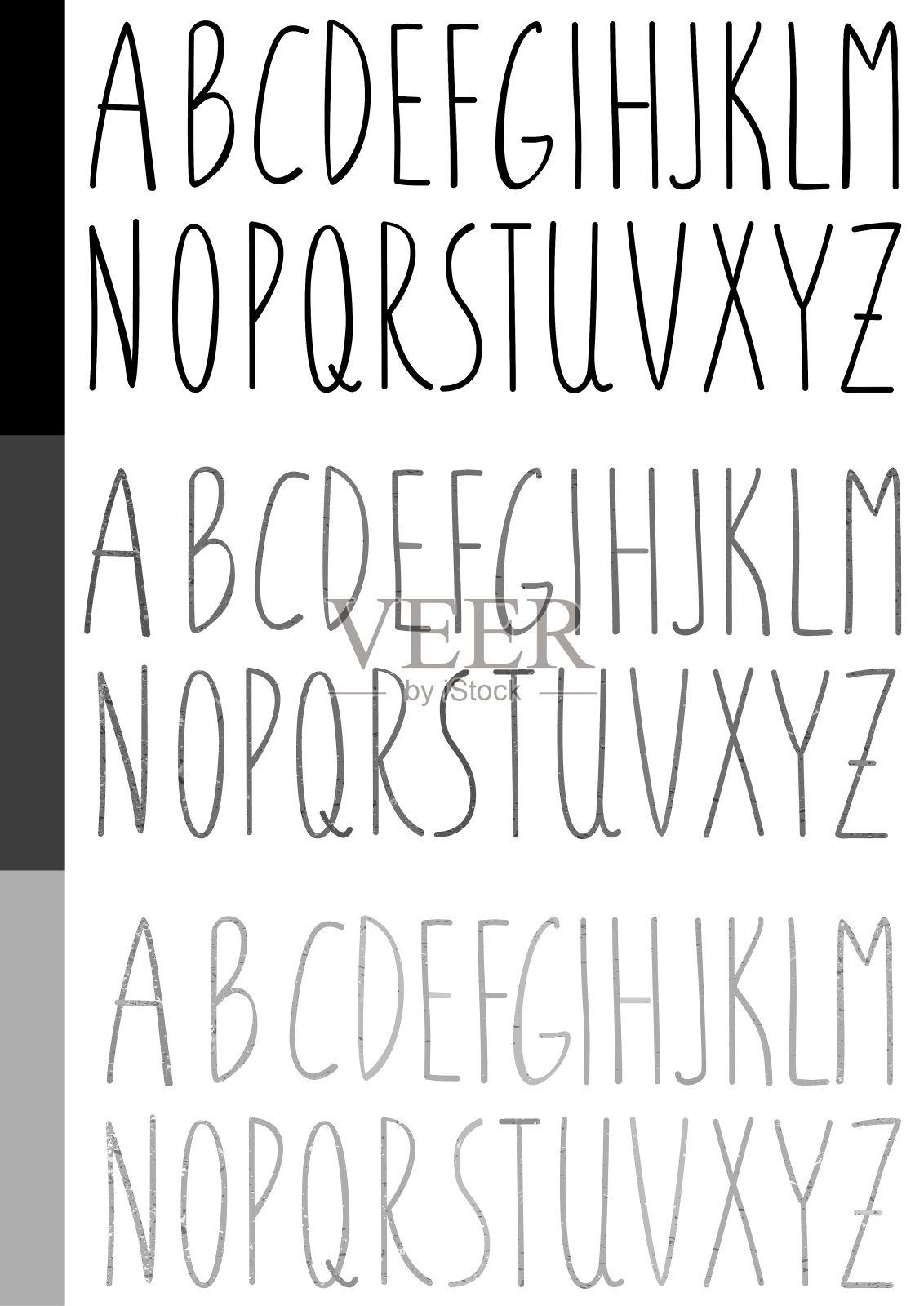 水彩手写字体插画图片素材