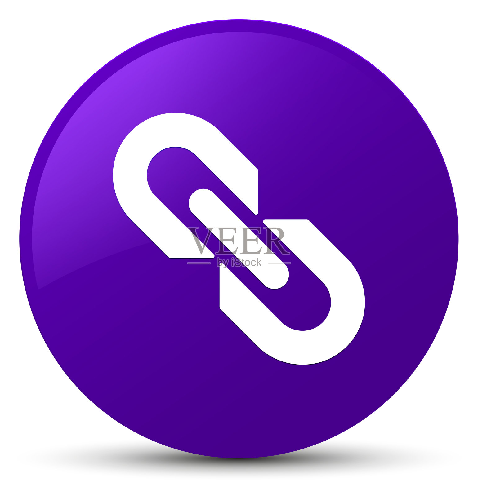 链接图标紫色圆形按钮设计元素图片