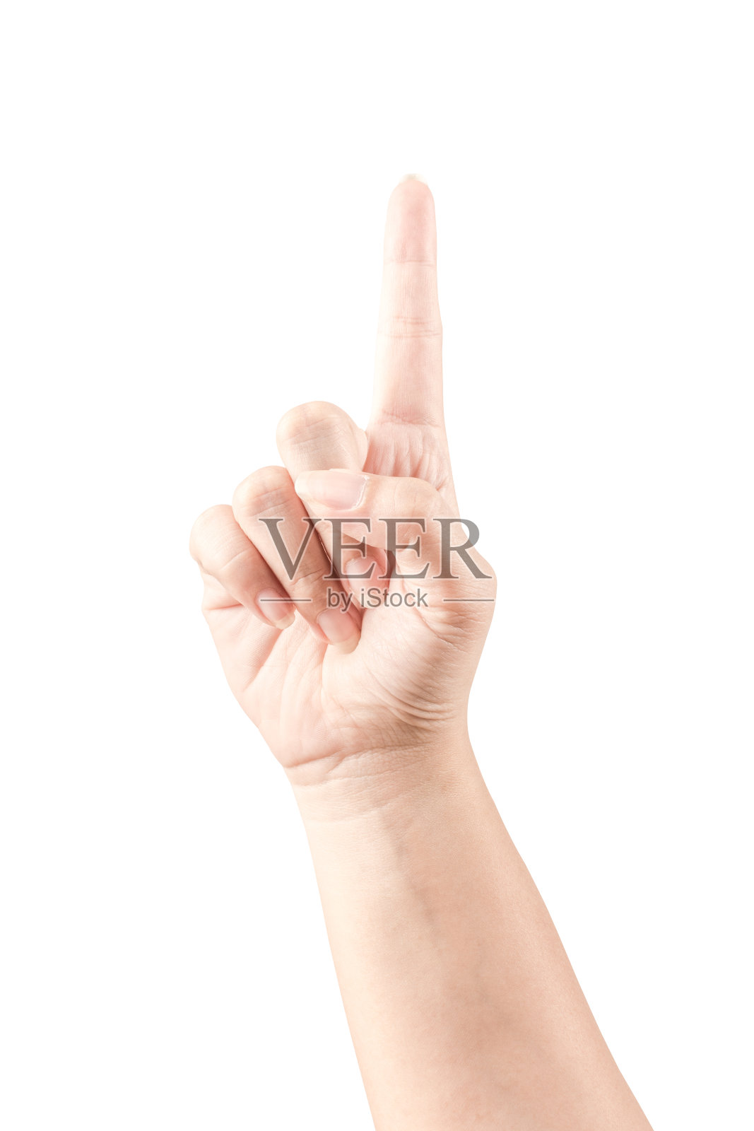 靠近的手和手臂在白色的背景。照片摄影图片