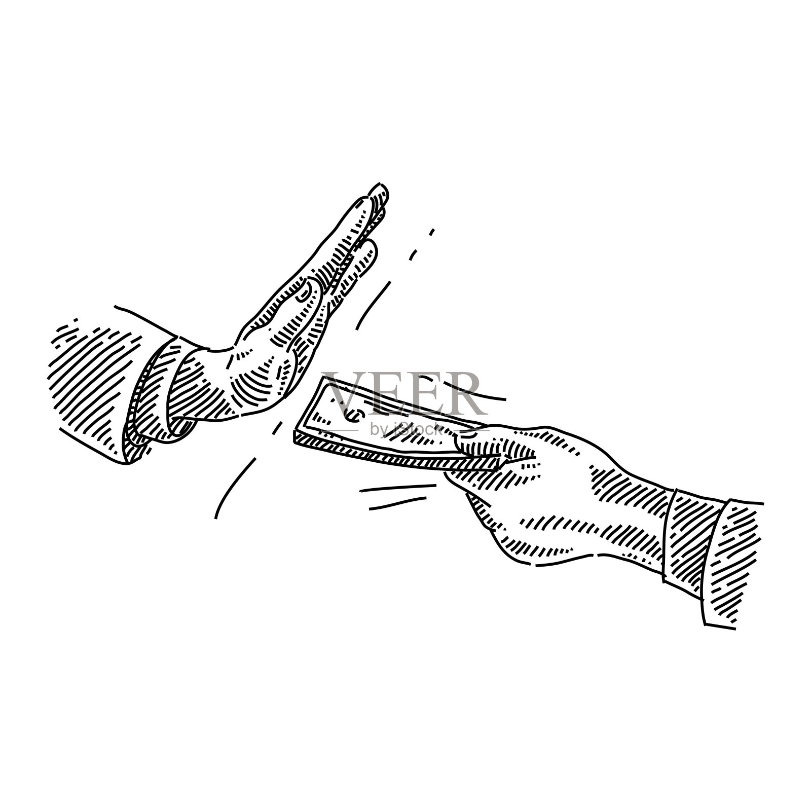 贿赂概念图插画图片素材
