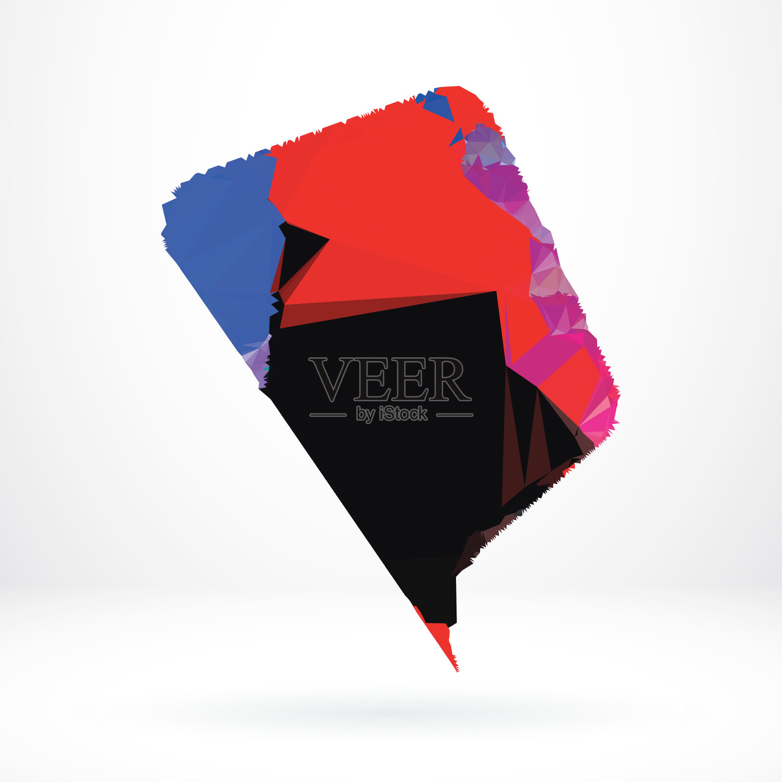 抽象语音气泡形状多边形图形设计元素插画图片素材